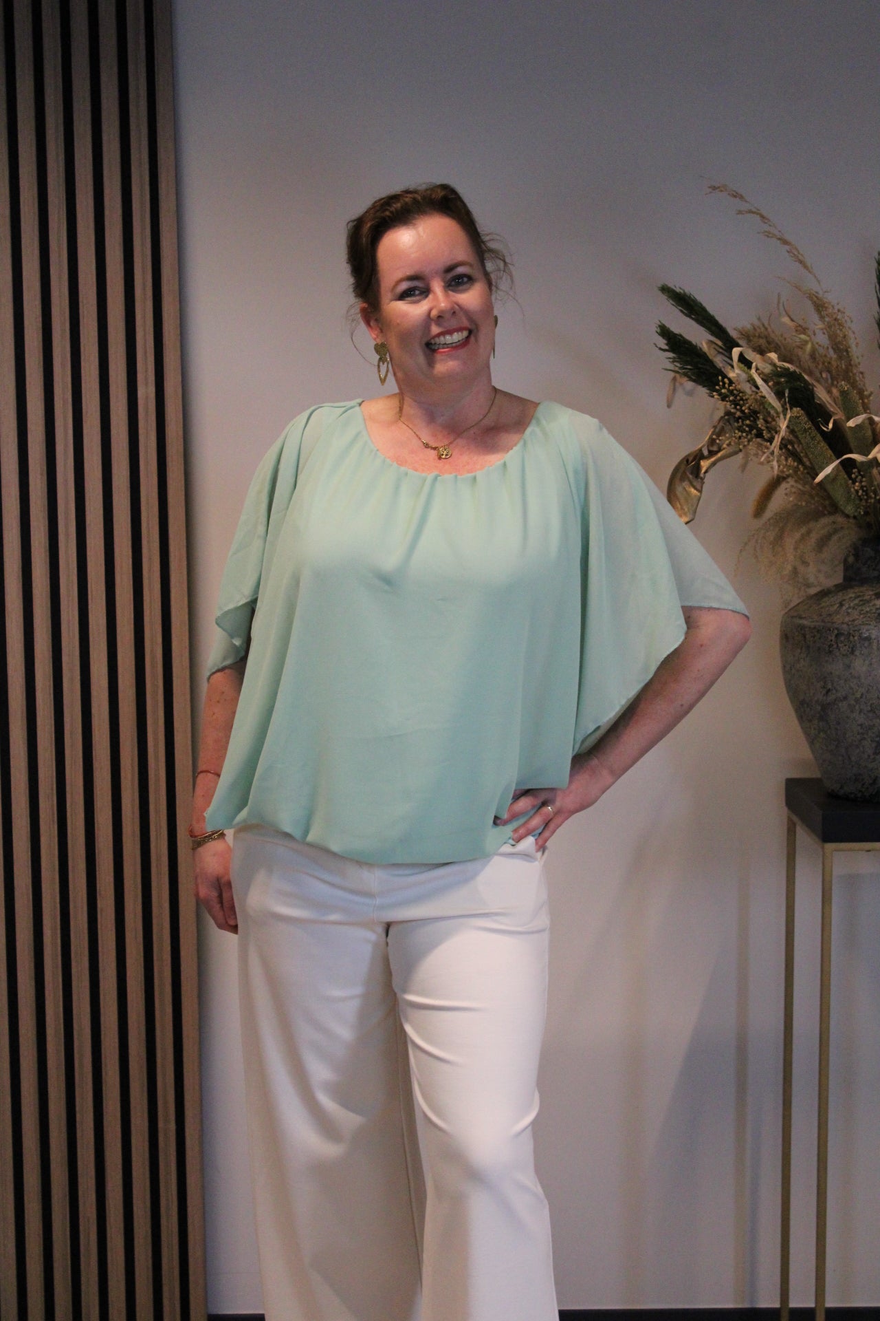 Fenna | Blouse mint 40 t/m 46