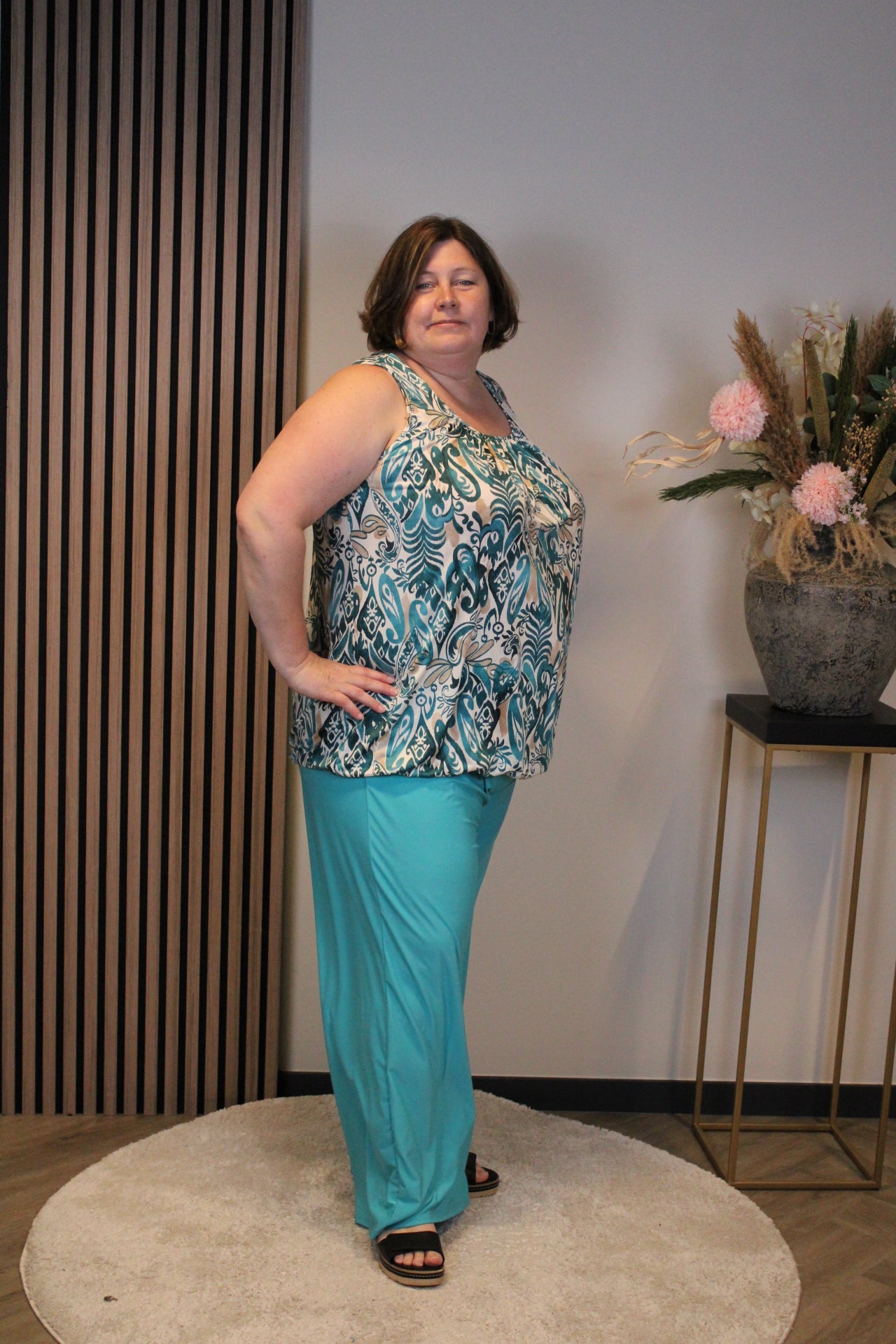 Ellen | Broek mint met zakken