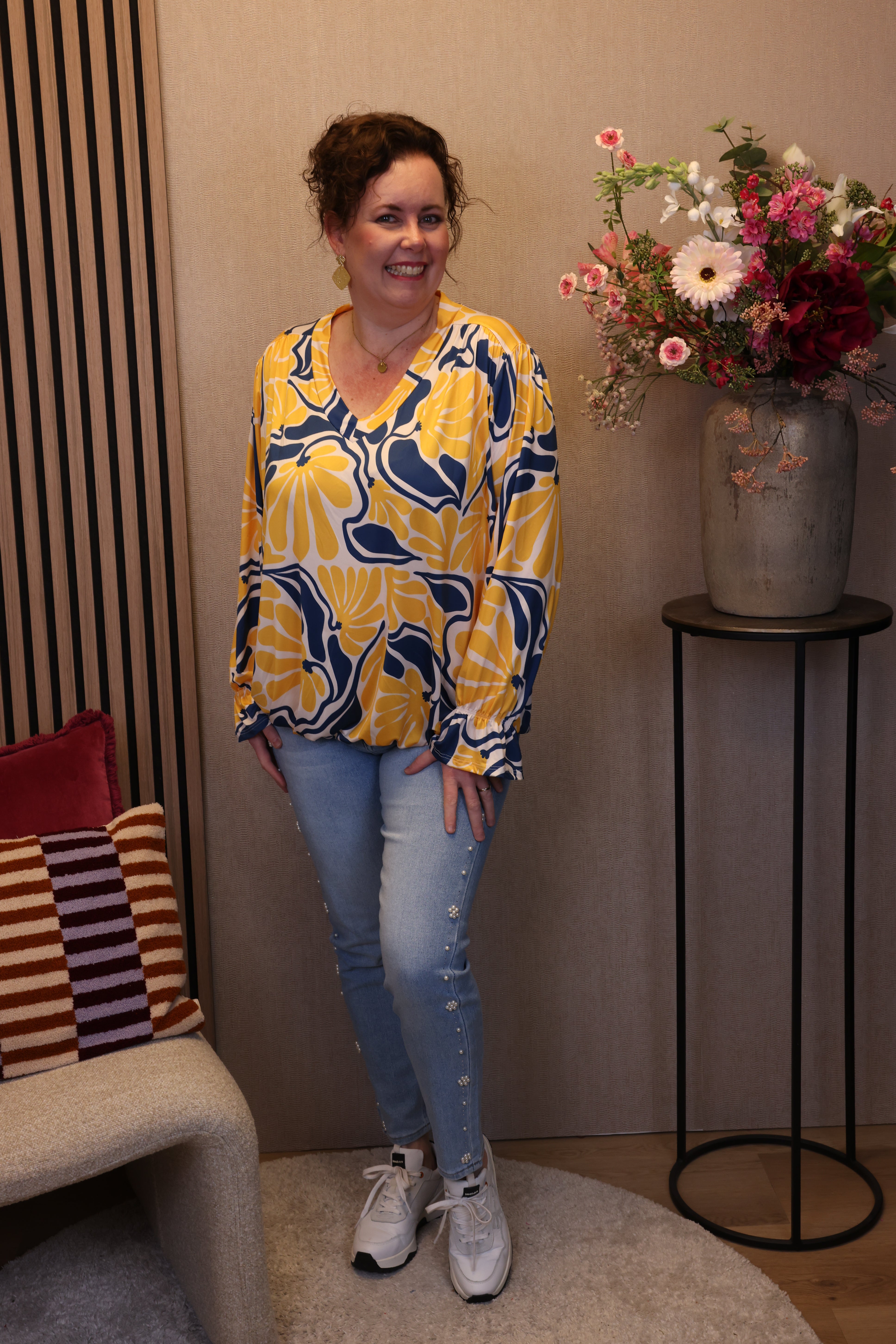 Jenna | Ballon top geel