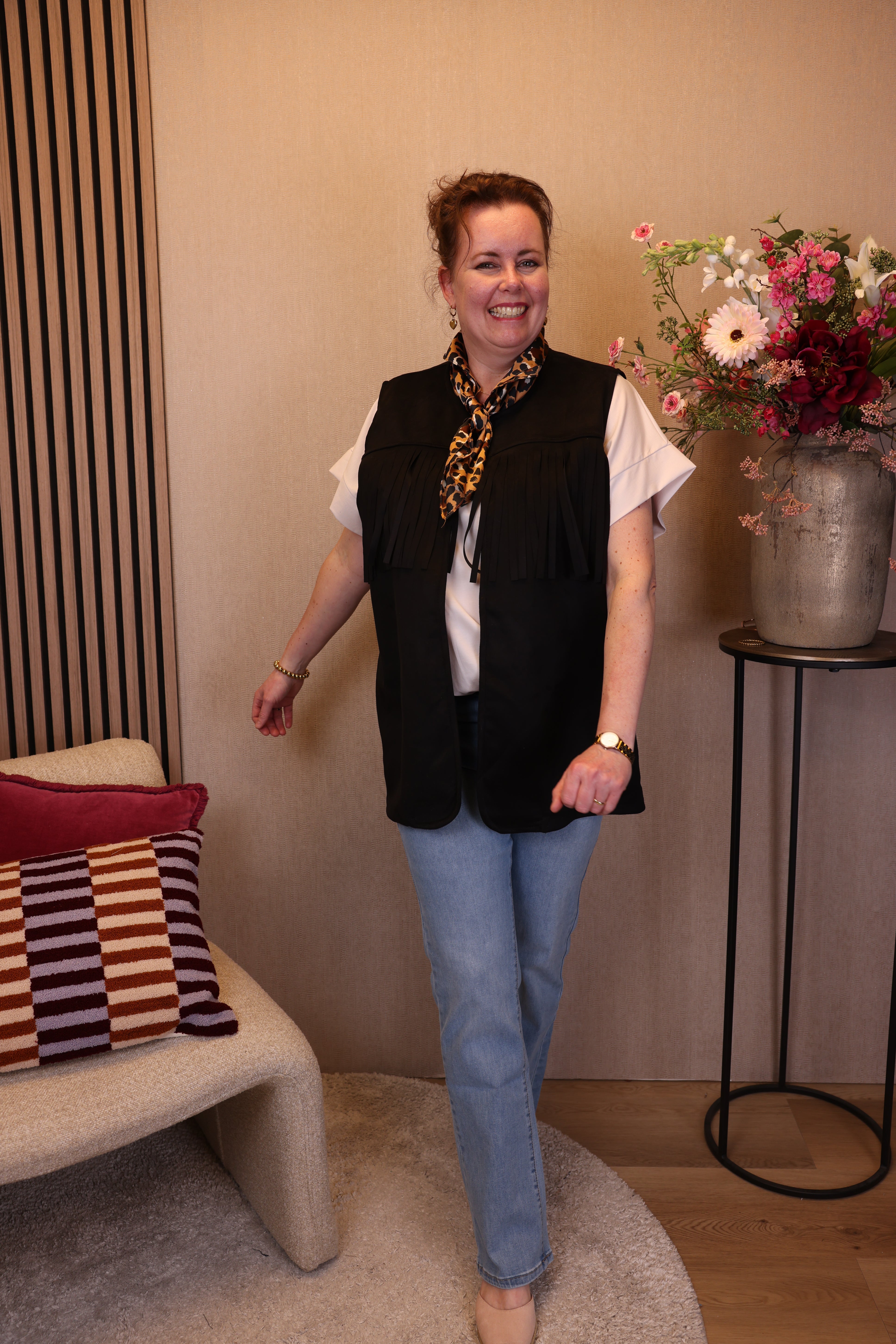Franja | Gilet zwart