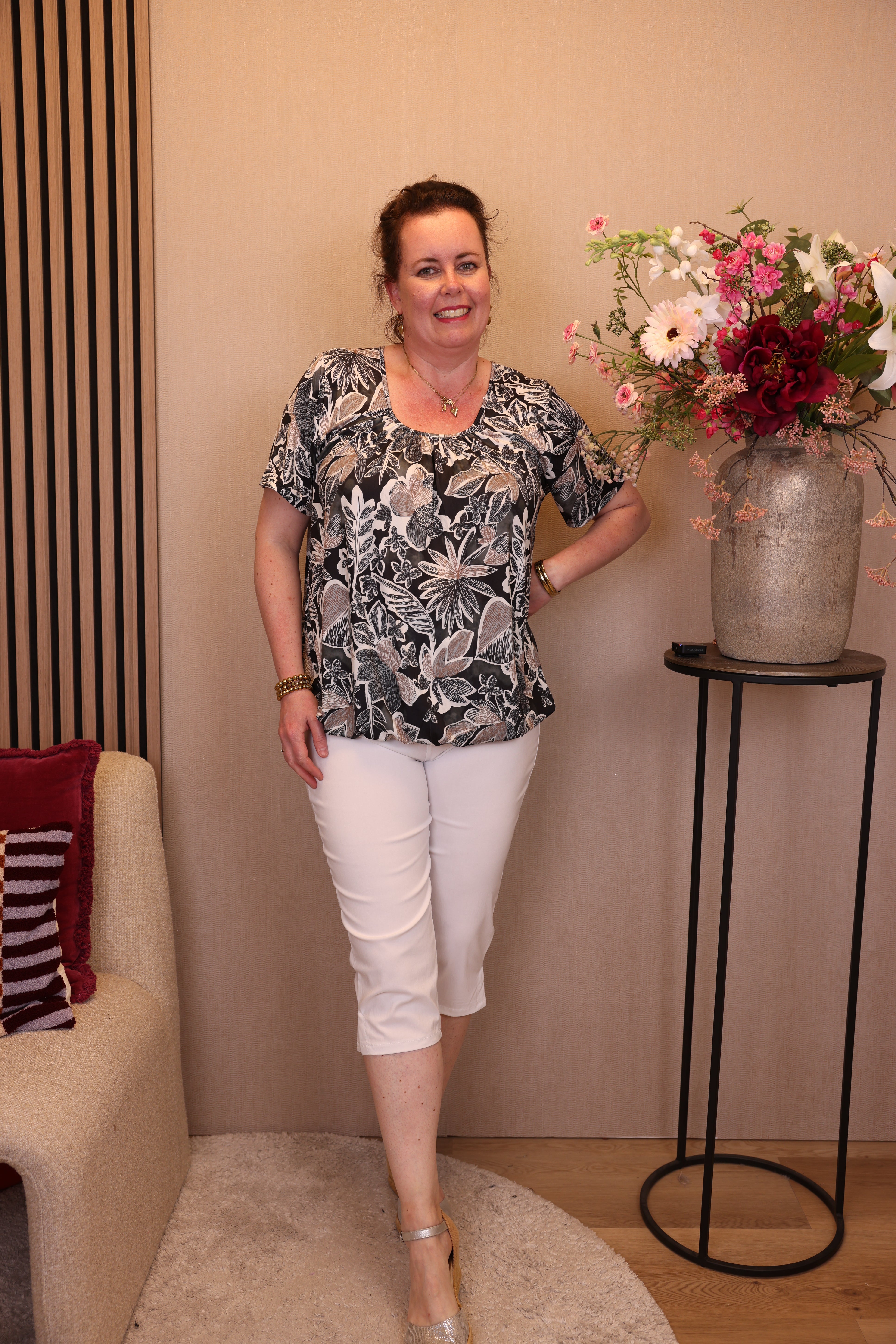 Lana | Ballon top zwart