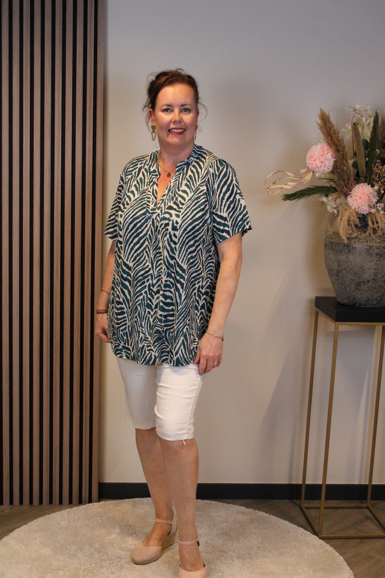 Saskia | Blouse korte mouw 38 t/m 48