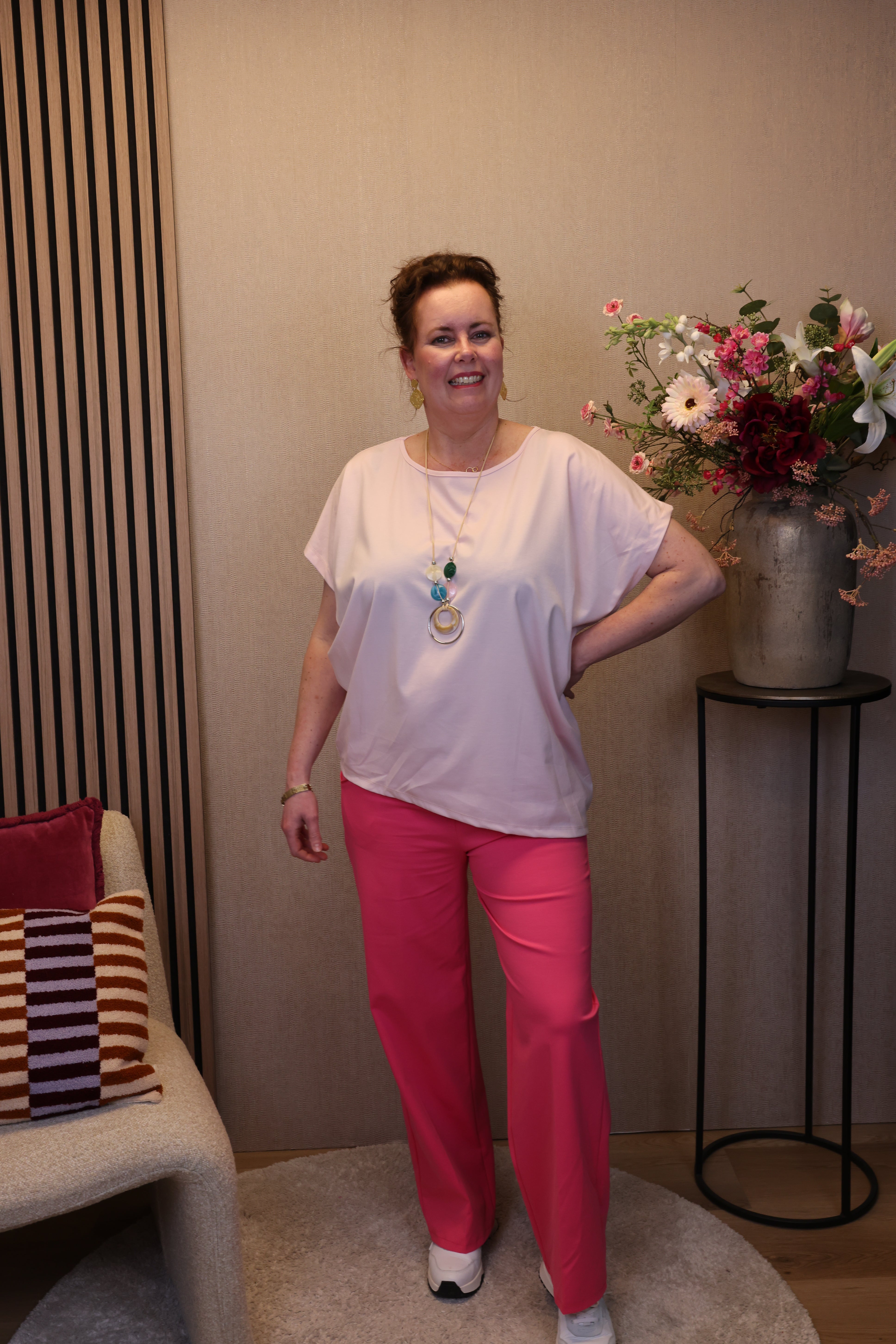 Tess | Top roze + gratis ketting