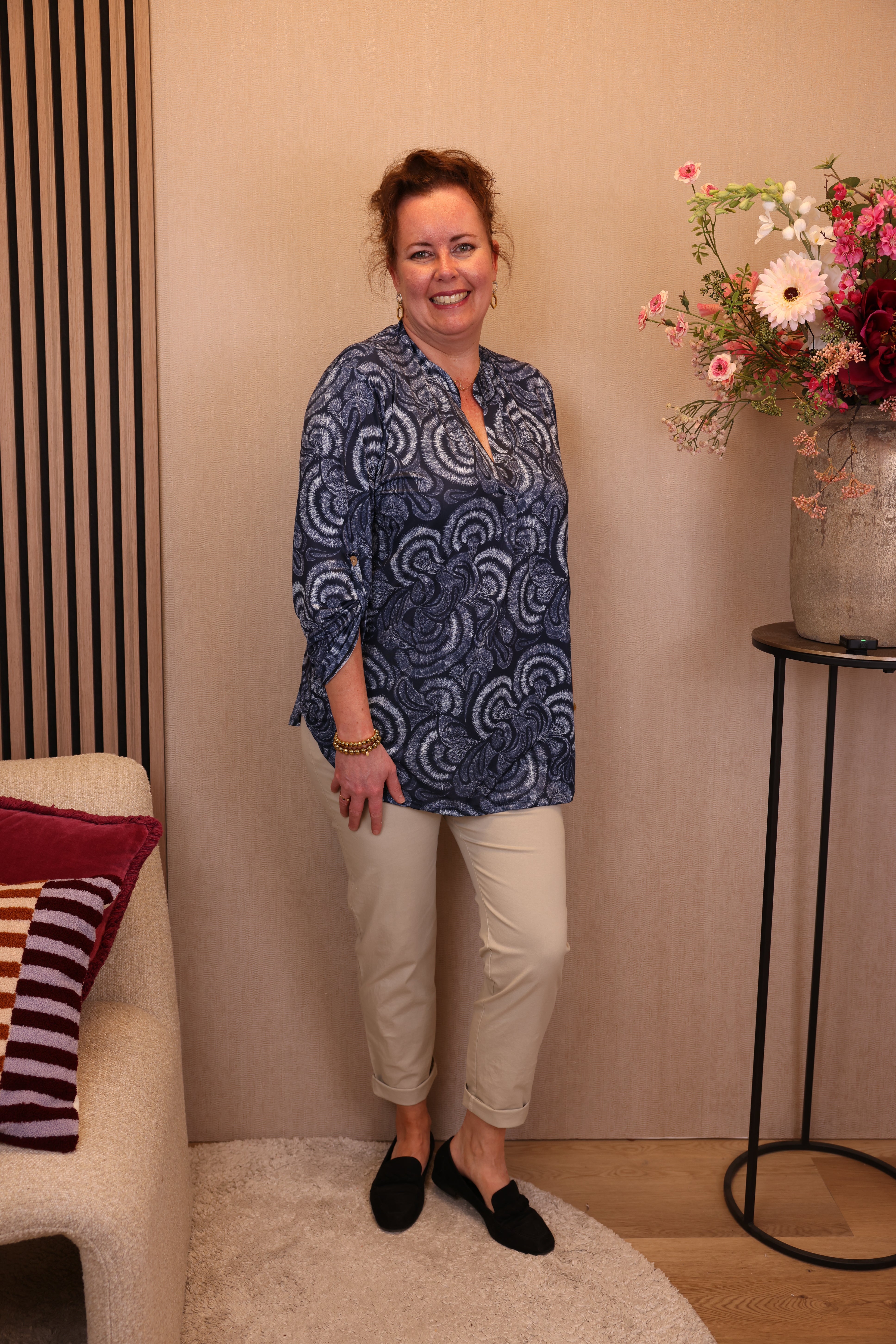 Tessa | Stretch broek beige