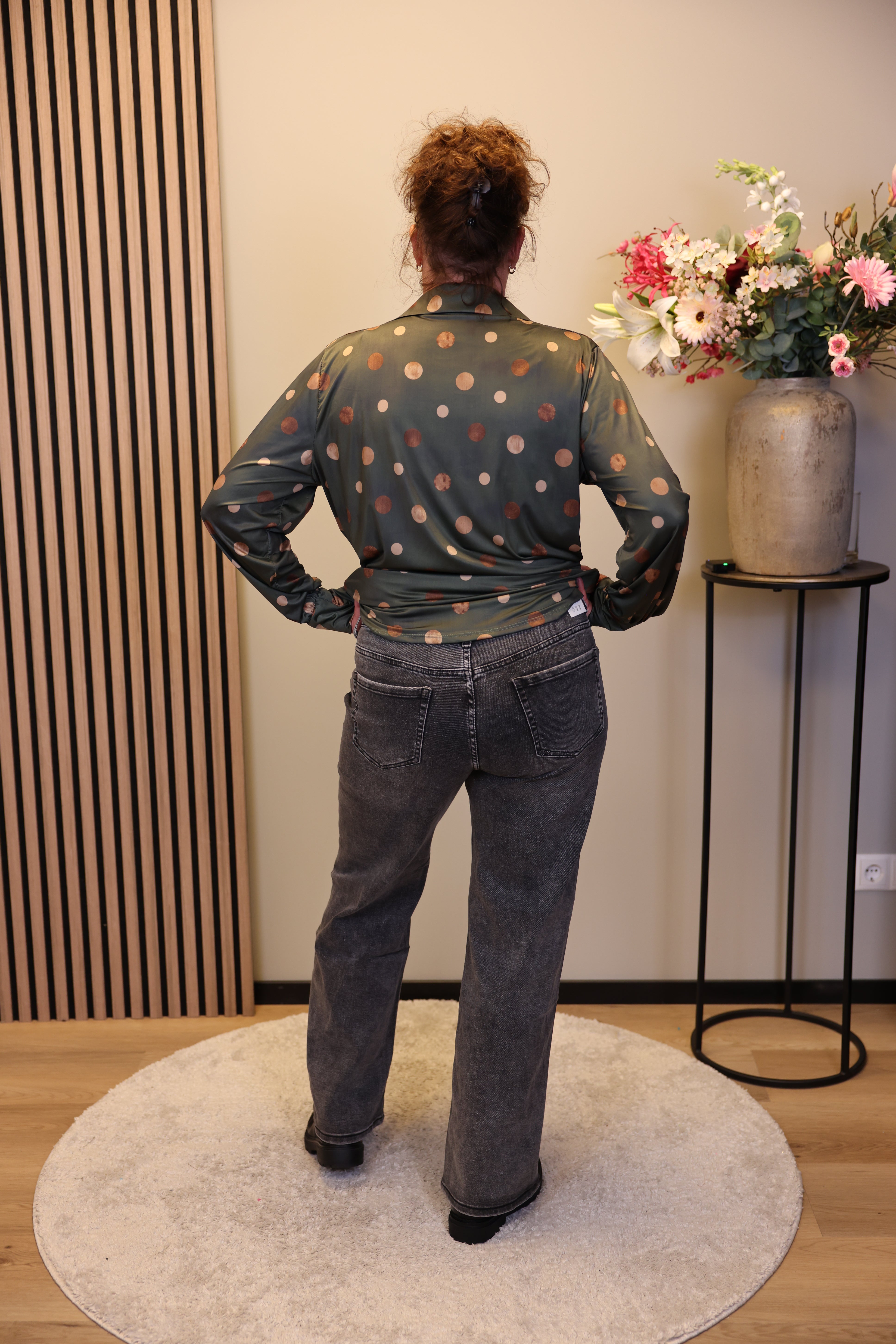 Hanneke | Jeans wide leg grijs 38 - 48