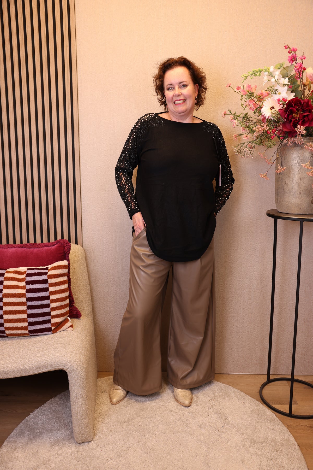 Vienna | Broek taupe