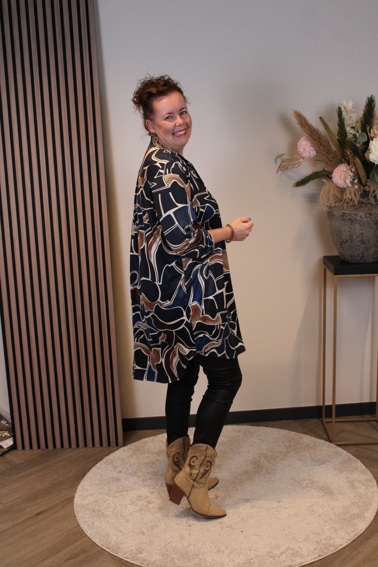 Sterre | Tuniek blauw met kraagje 48 t/m 52