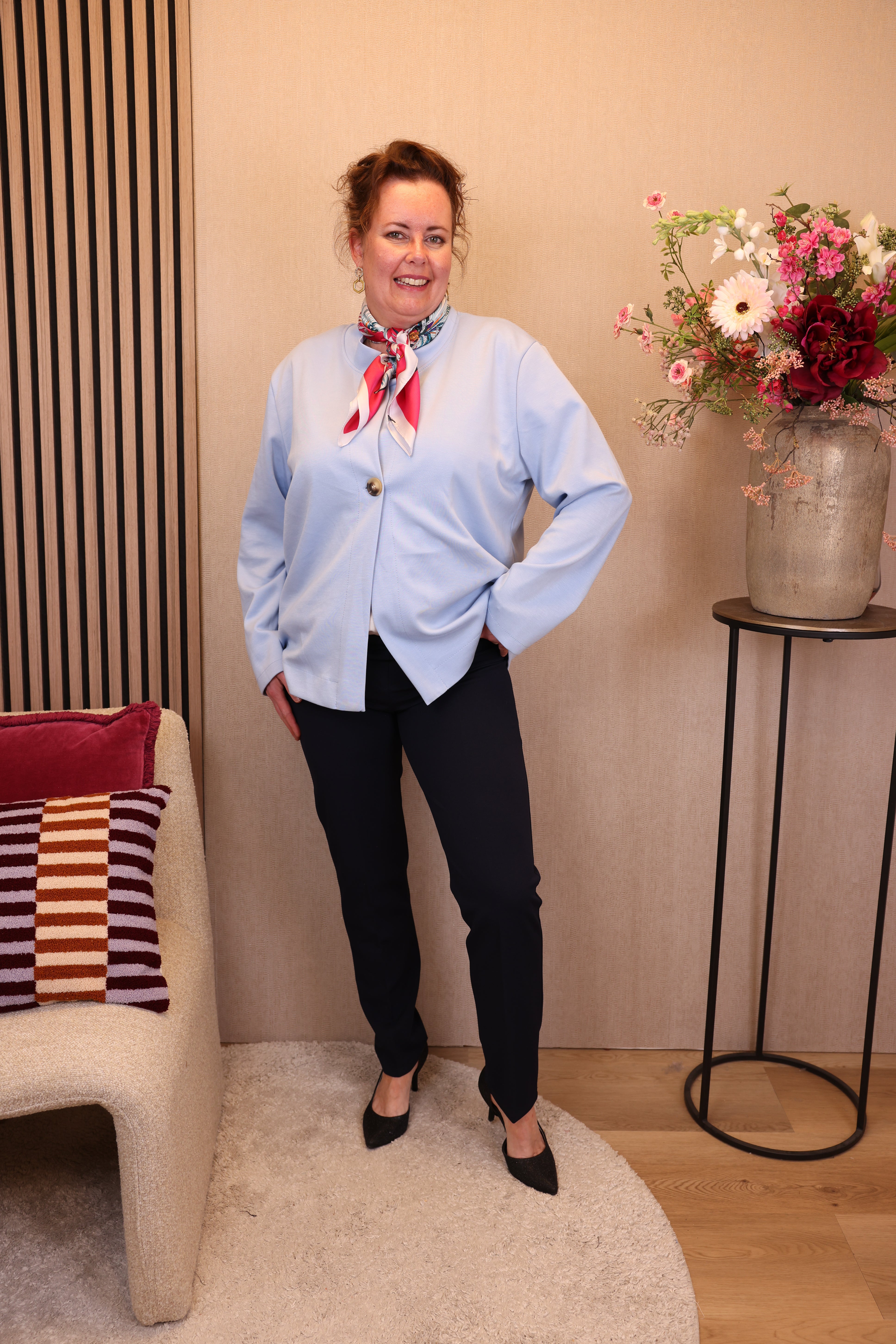 Lief | Broek blauw viscose