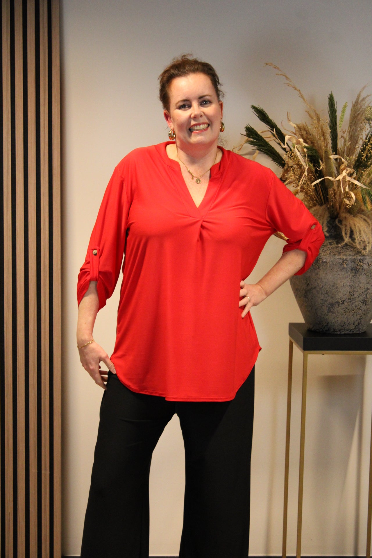 Mara | Blouse rood 38 t/m 48