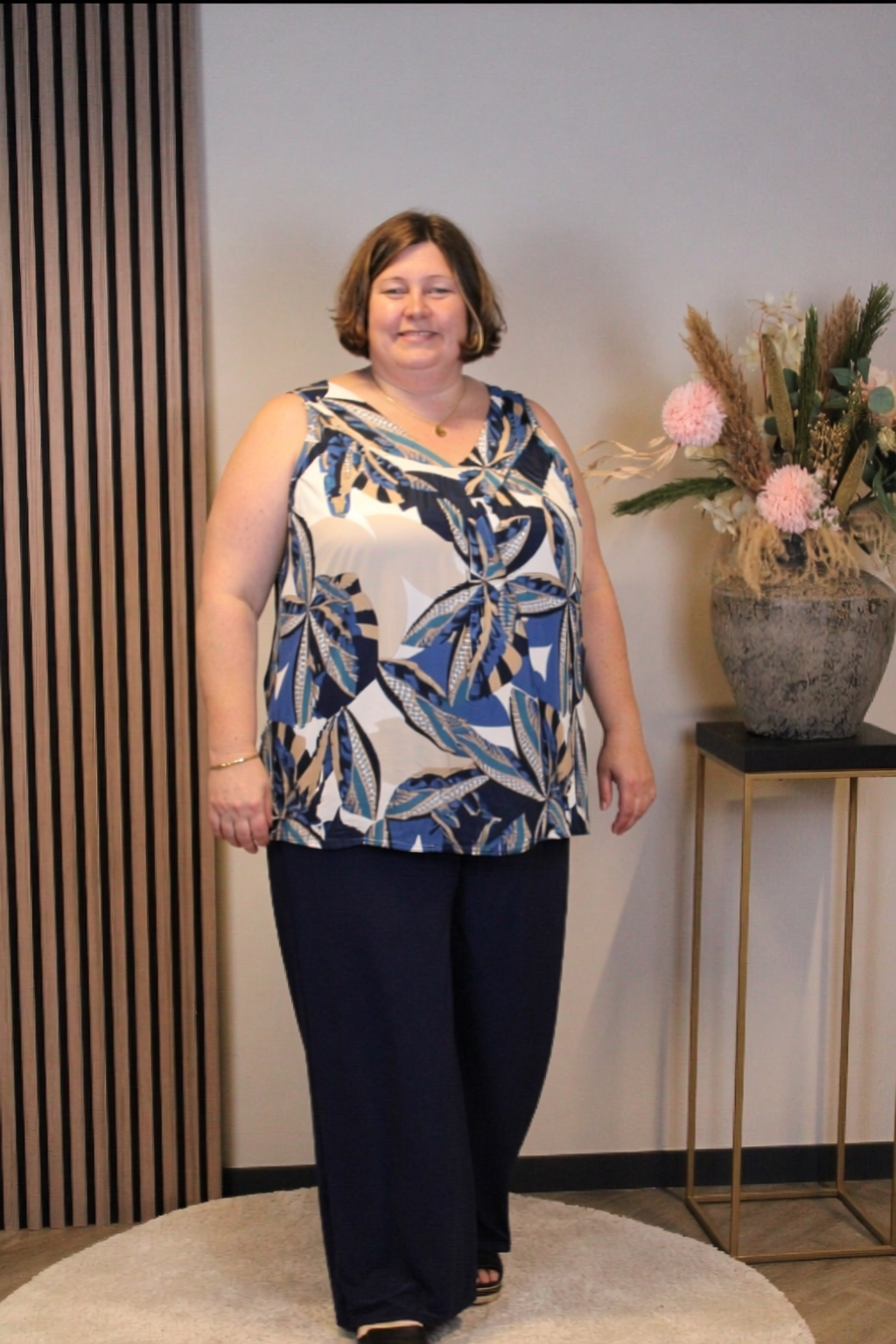 Lenie | Top blauw
