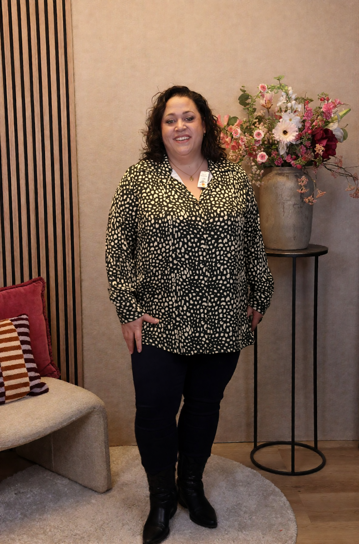 Diede | Blouse groen met knoopjes