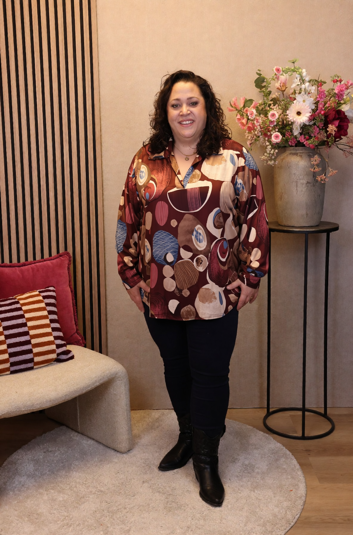 Giulia | Blouse roze met kraagje