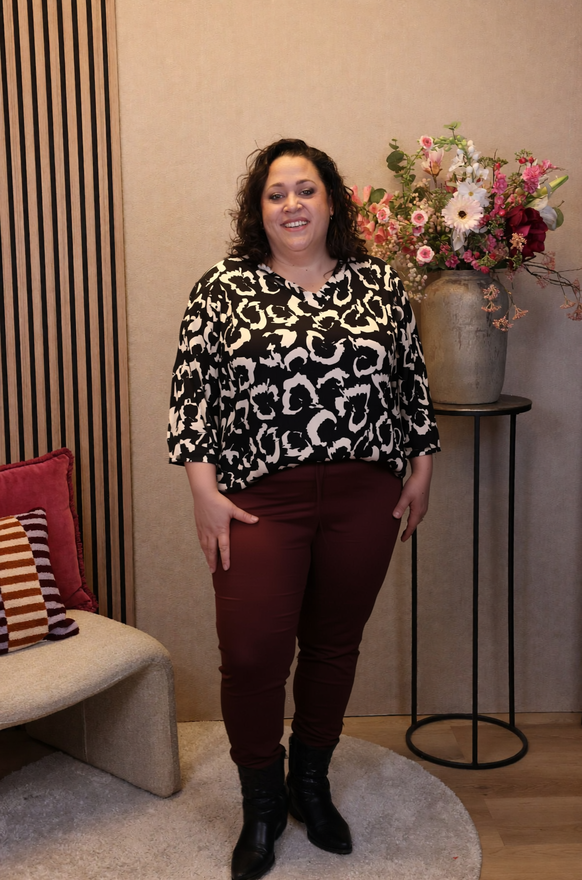 Rose | Broek bordeaux