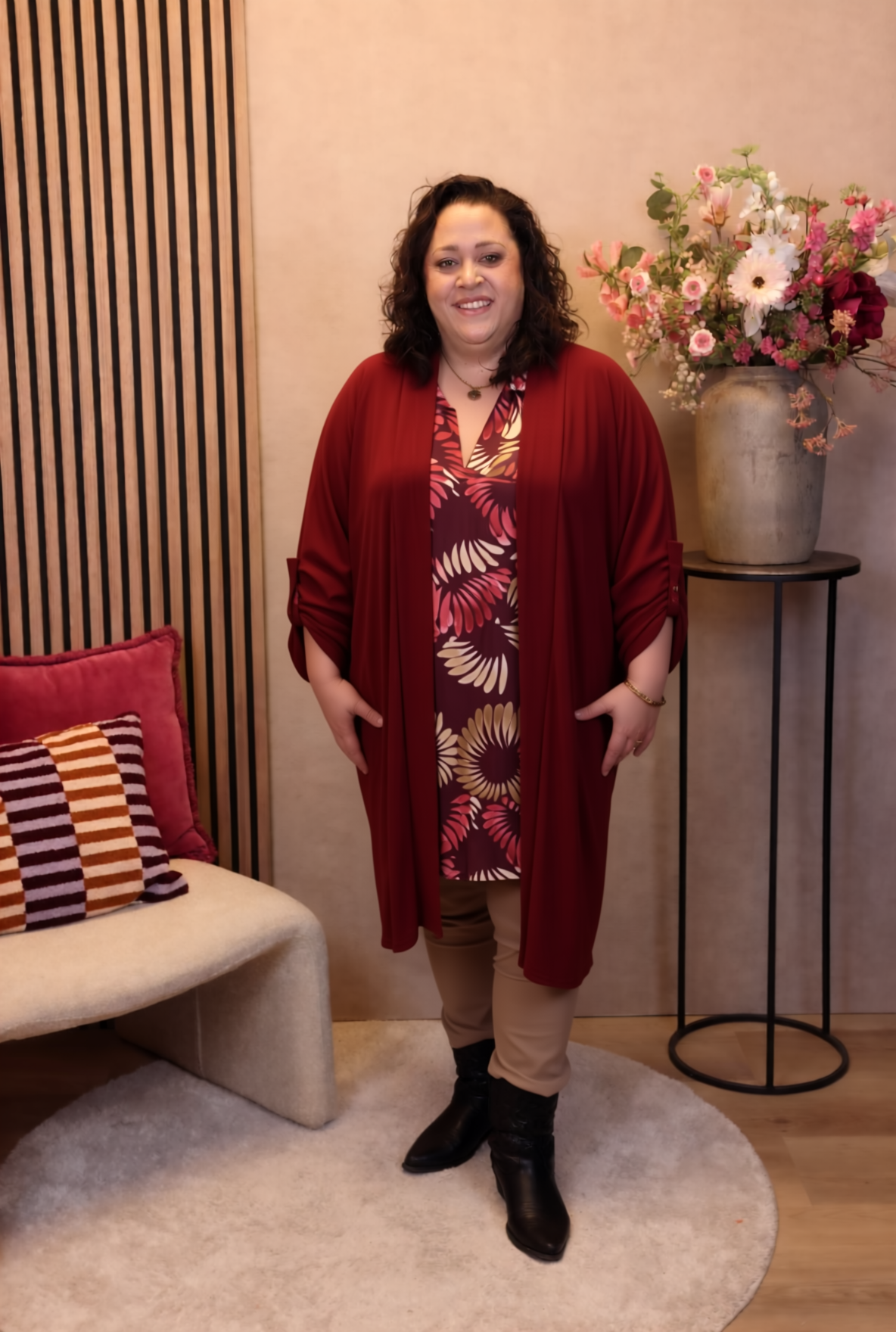 Evi | Vest bordeaux