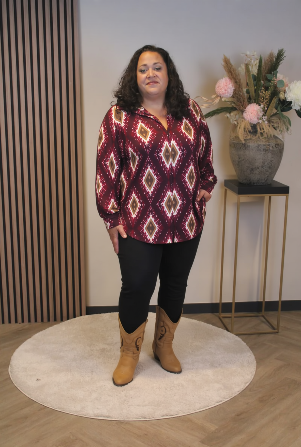 Carmen | Blouse roze met knoopjes