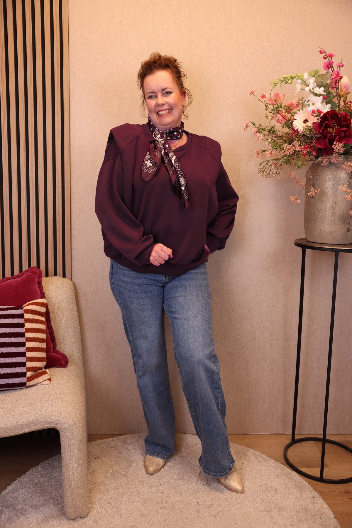 Fenna | Trui bordeaux 40 - 54