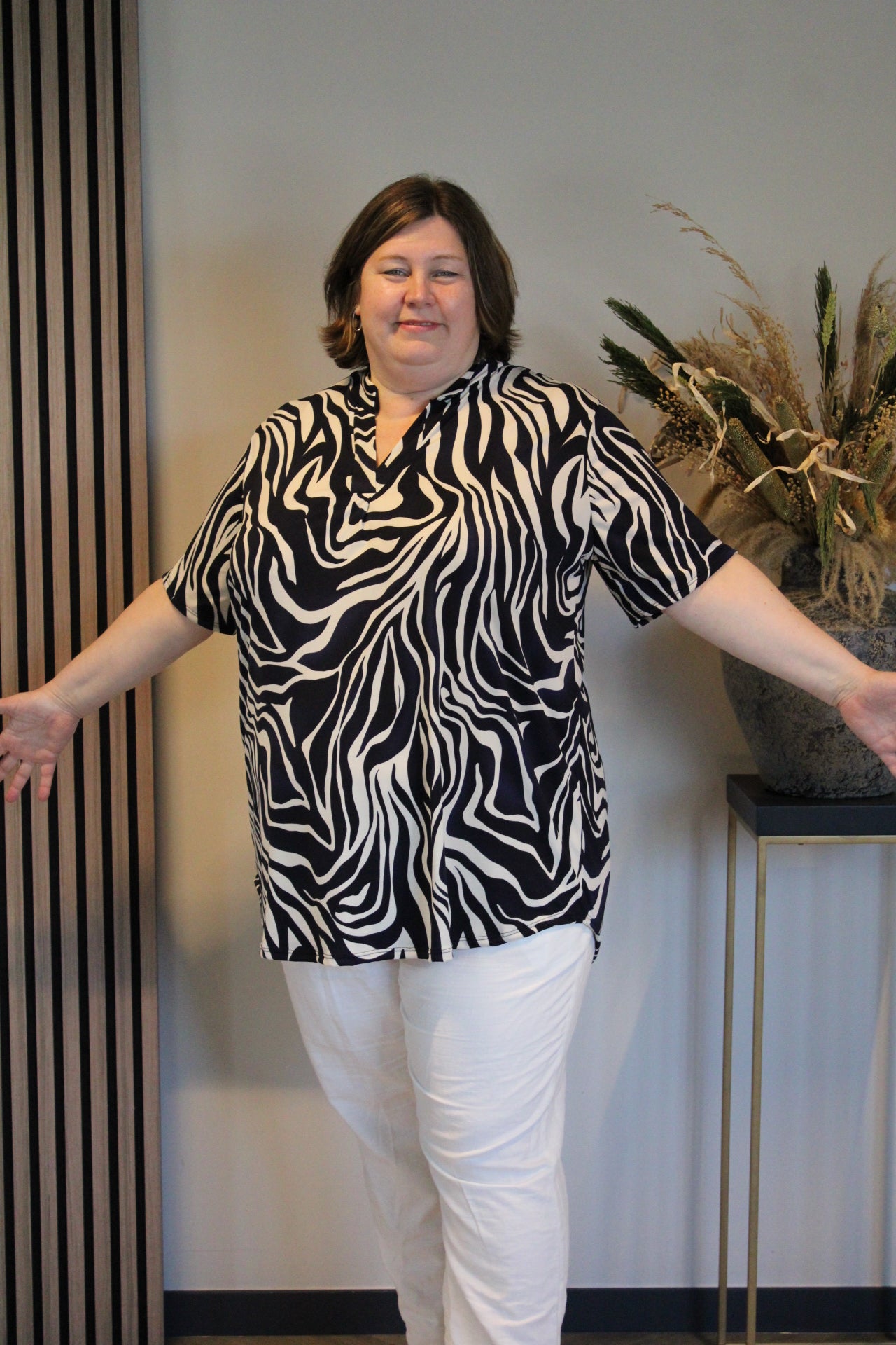 Beau | Blouse korte mouw 52 t/m 58