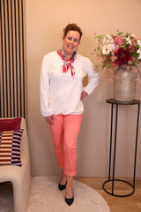 Roos | Ballon top viscose wit