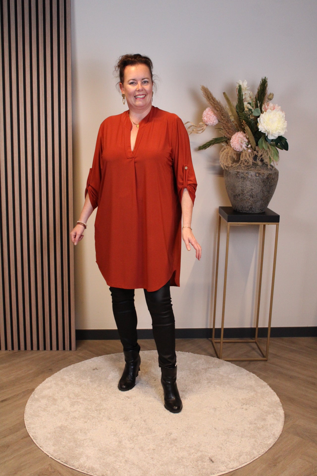 Mila | Tuniek roest bruin 48 t/m 52