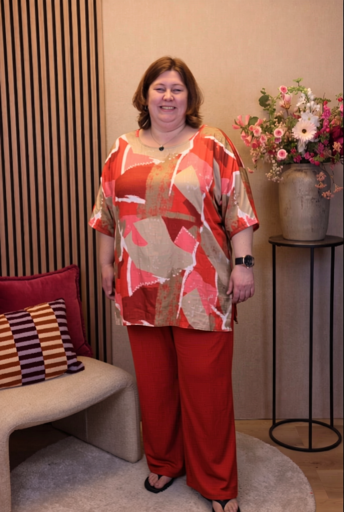 Ellen | Broek rood met zakken
