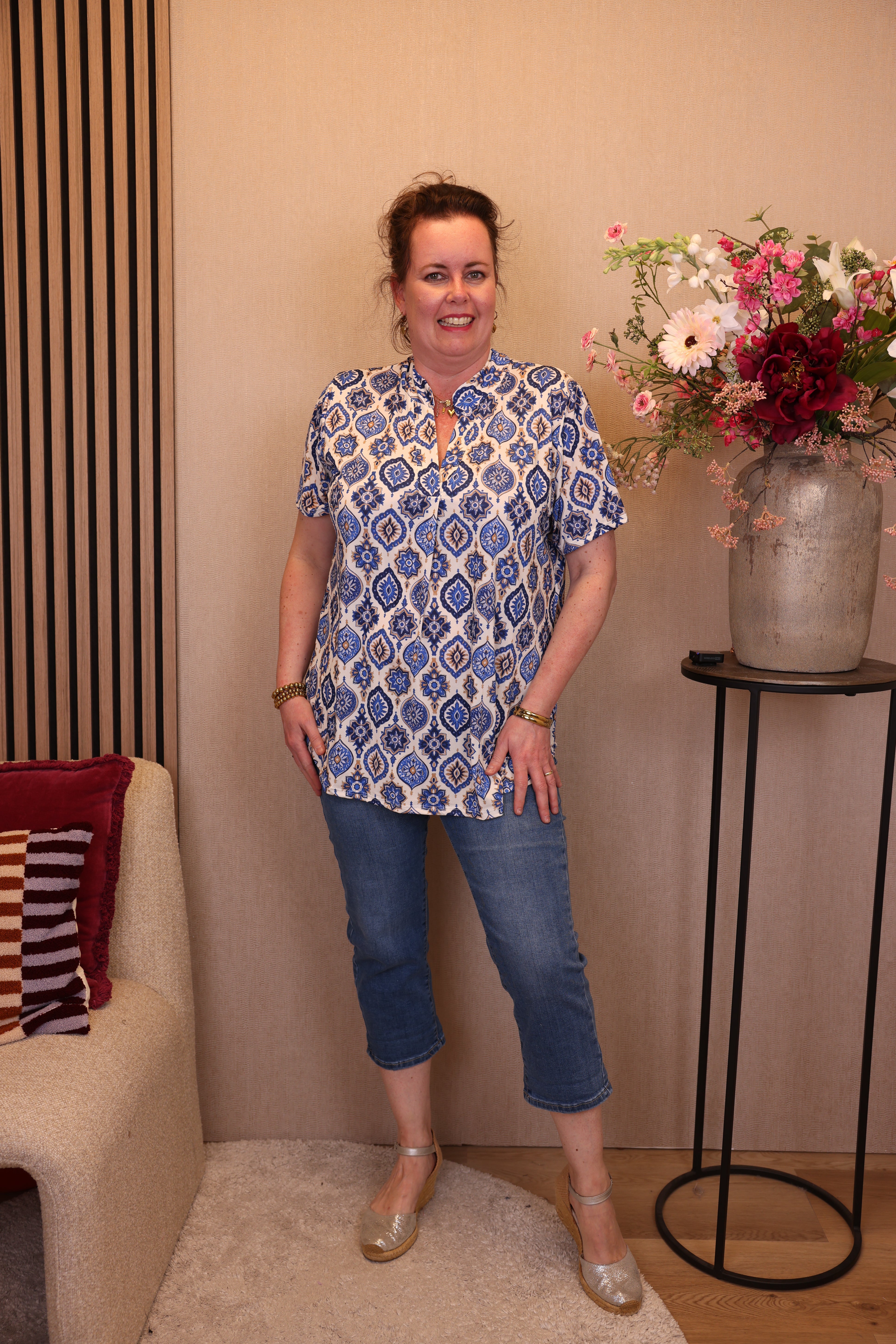 Nina | Top blauw