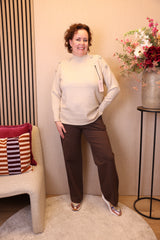 Manon | Trui donker beige