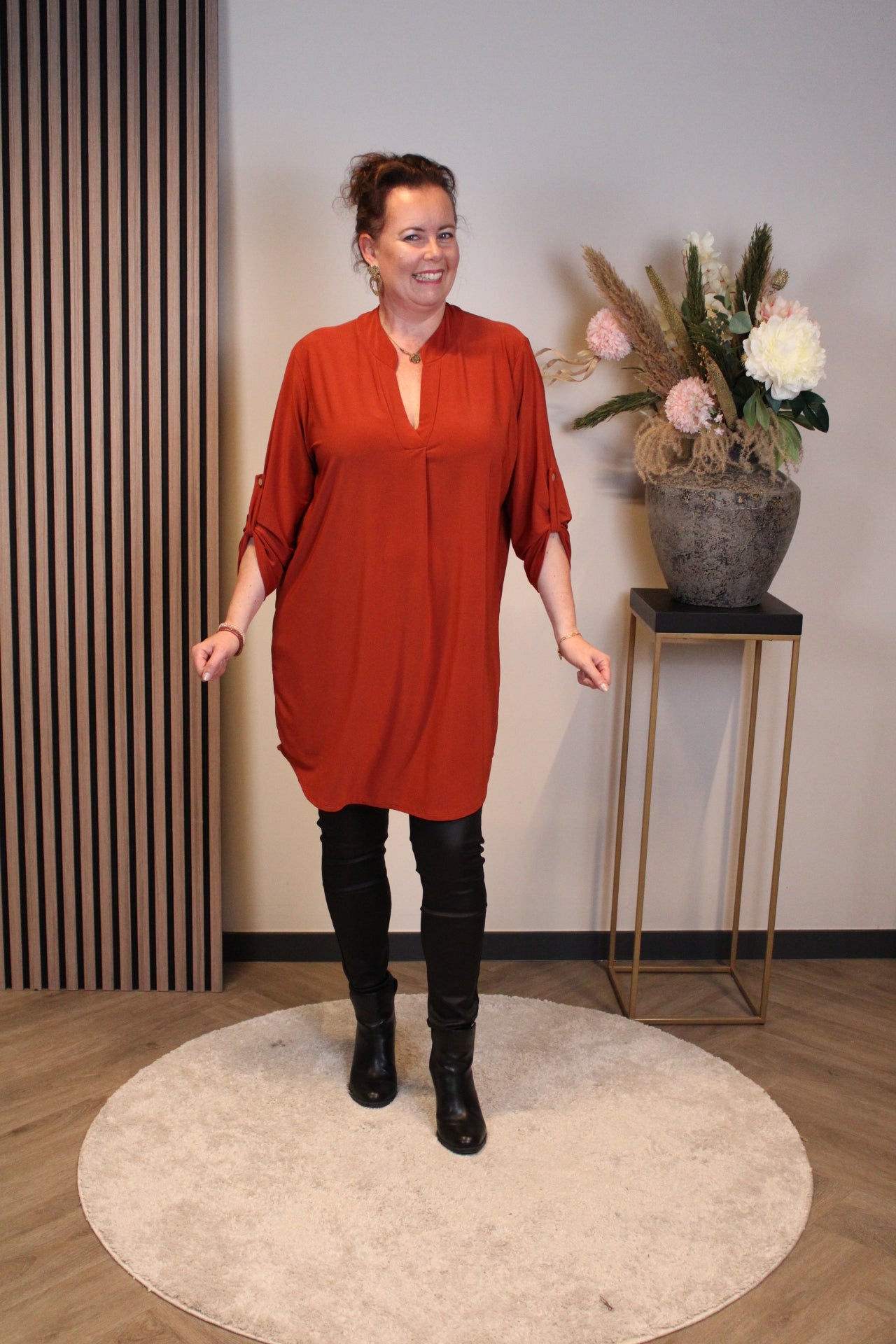 Mila | tuniek roest bruin 38 t/m 48