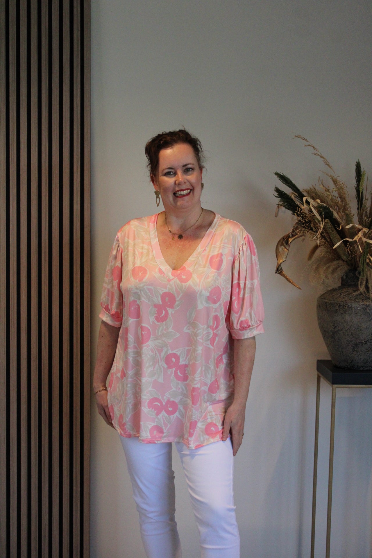 Froukje | Blouse korte mouw 40 t/m 48