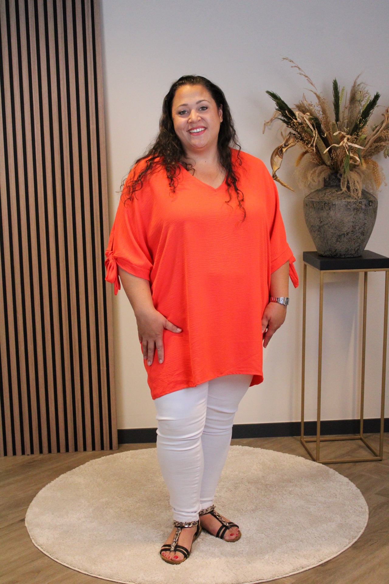 Virella | Blouse koraal 48 t/m 52