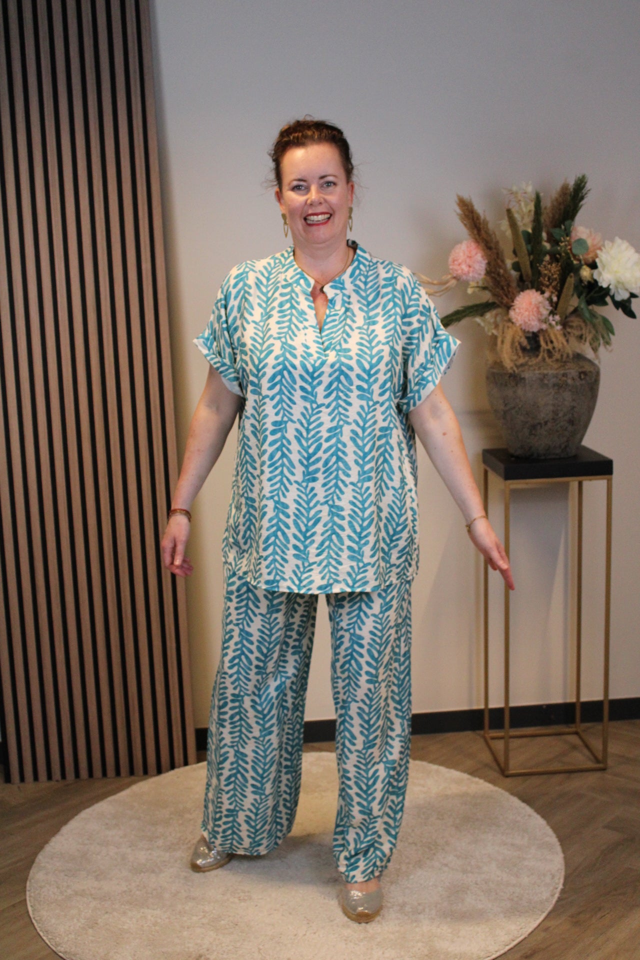Wendy | Broek aqua viscose