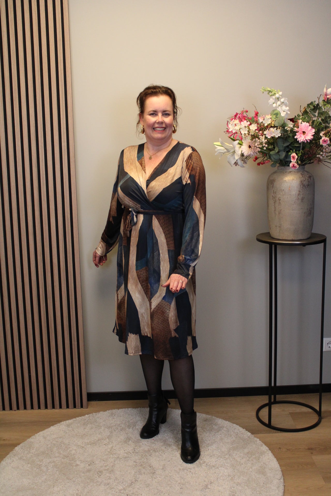 Bianca | Jurk blauw kort 52 t/m 58