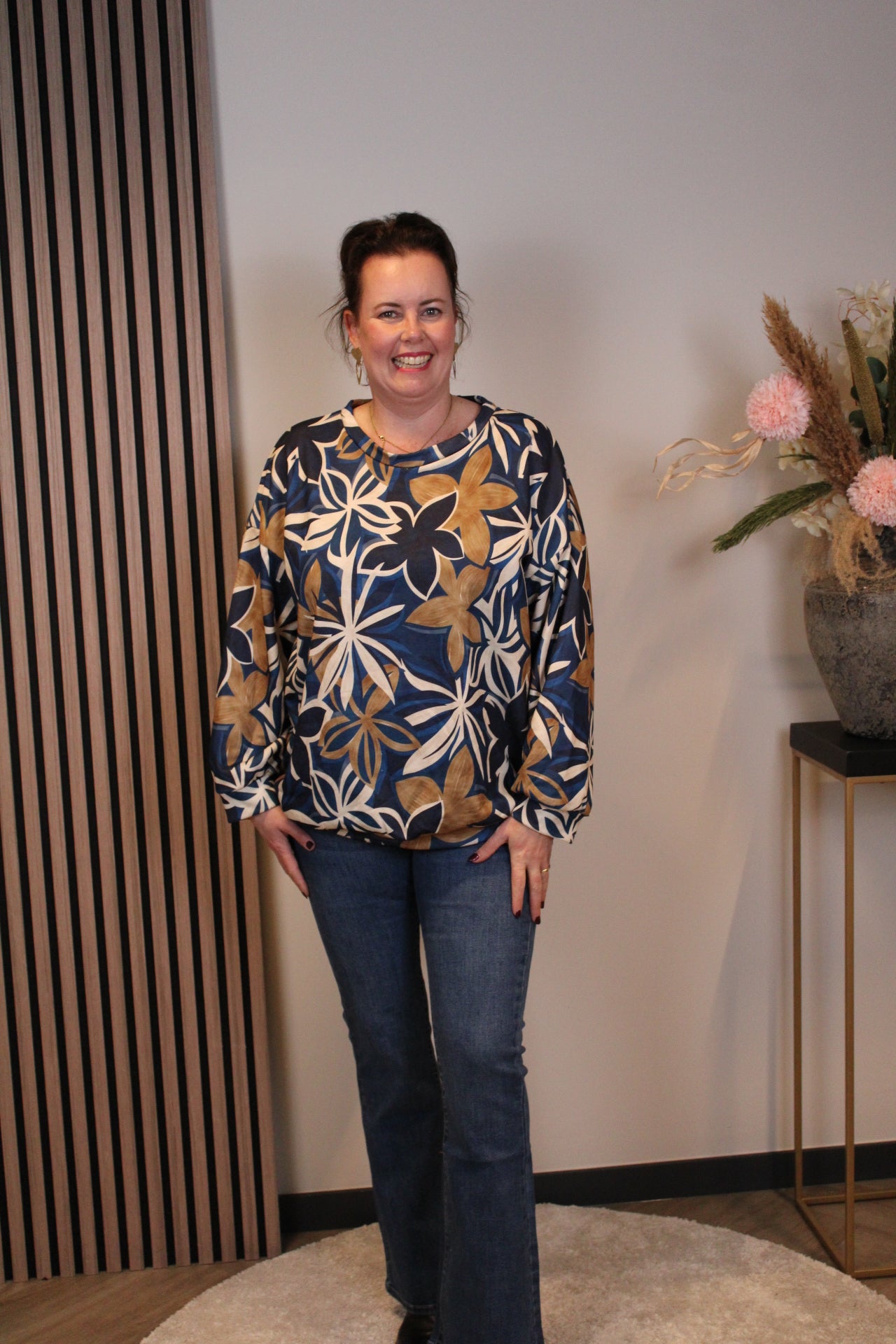 Amoura | trui blauw 46 t/m 50