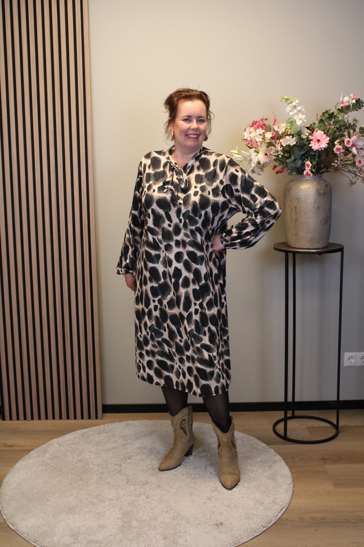 Fem | Jurk zwart met strikje 38 t/m 46