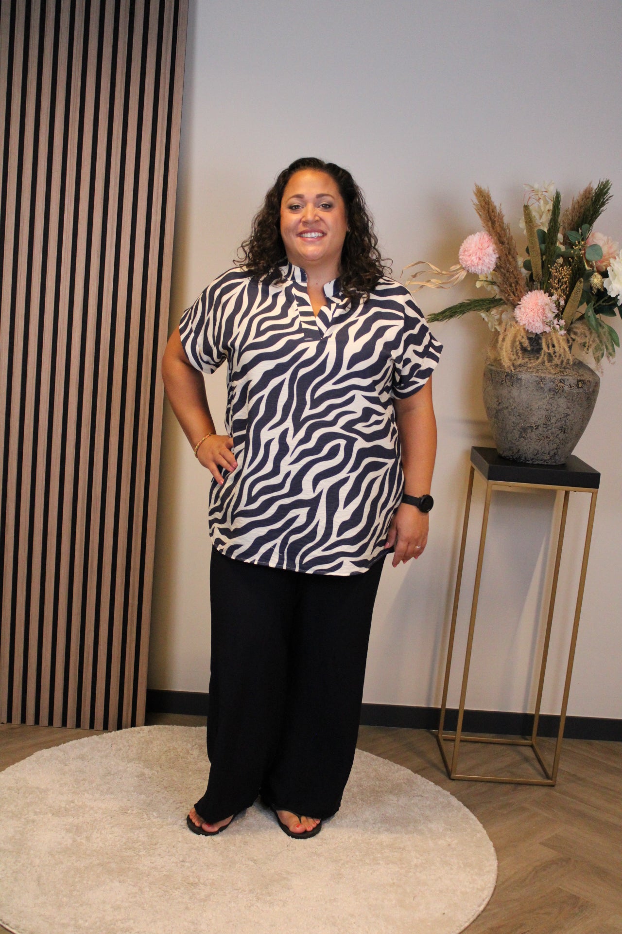 Lisa | Top blauw viscose