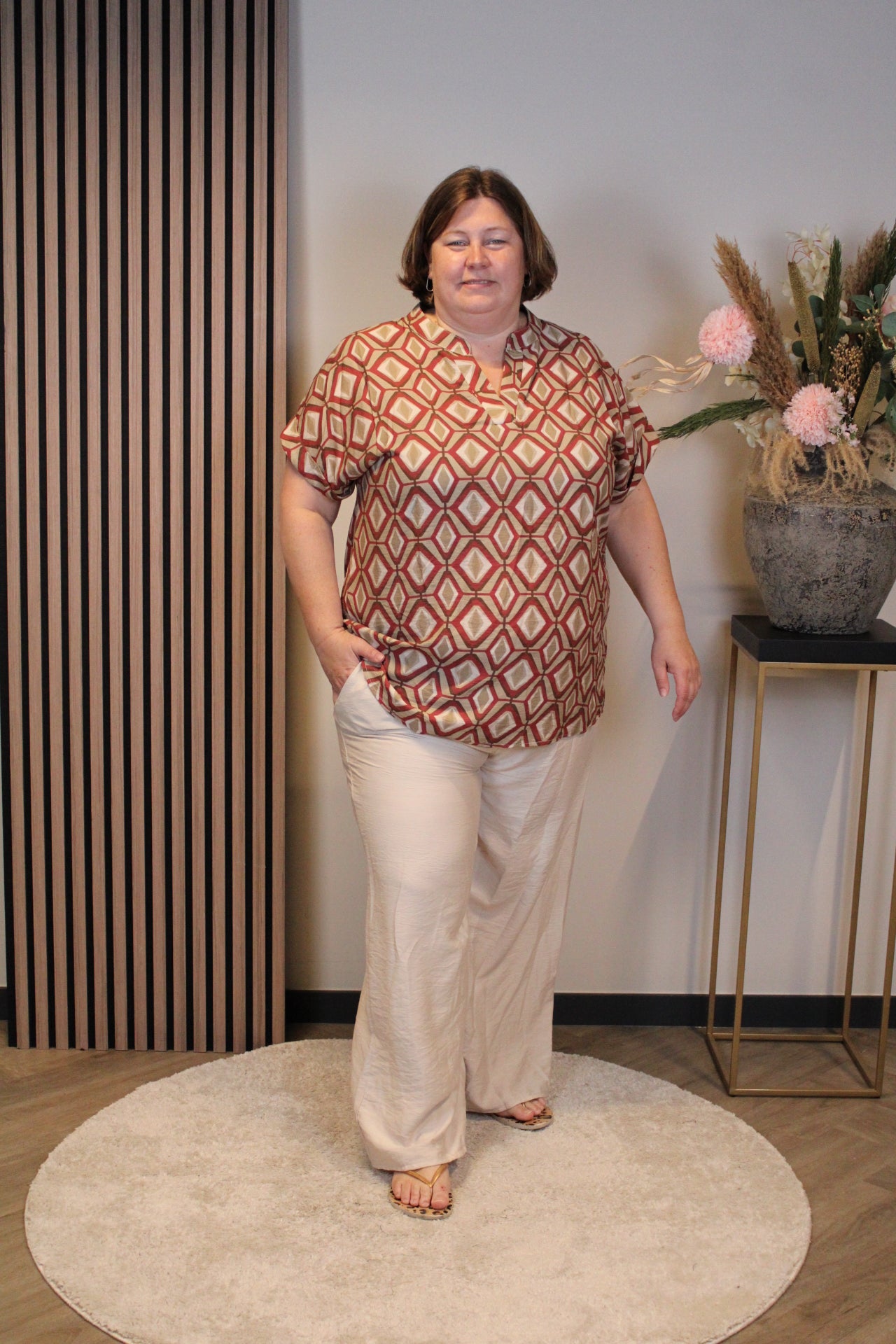 Esmee | Top roest bruin viscose