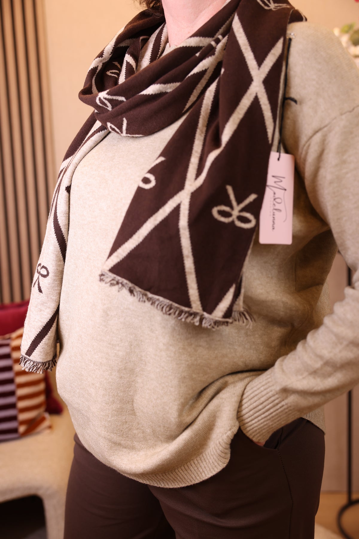 Noelle | Trui beige + Gratis Sjaal