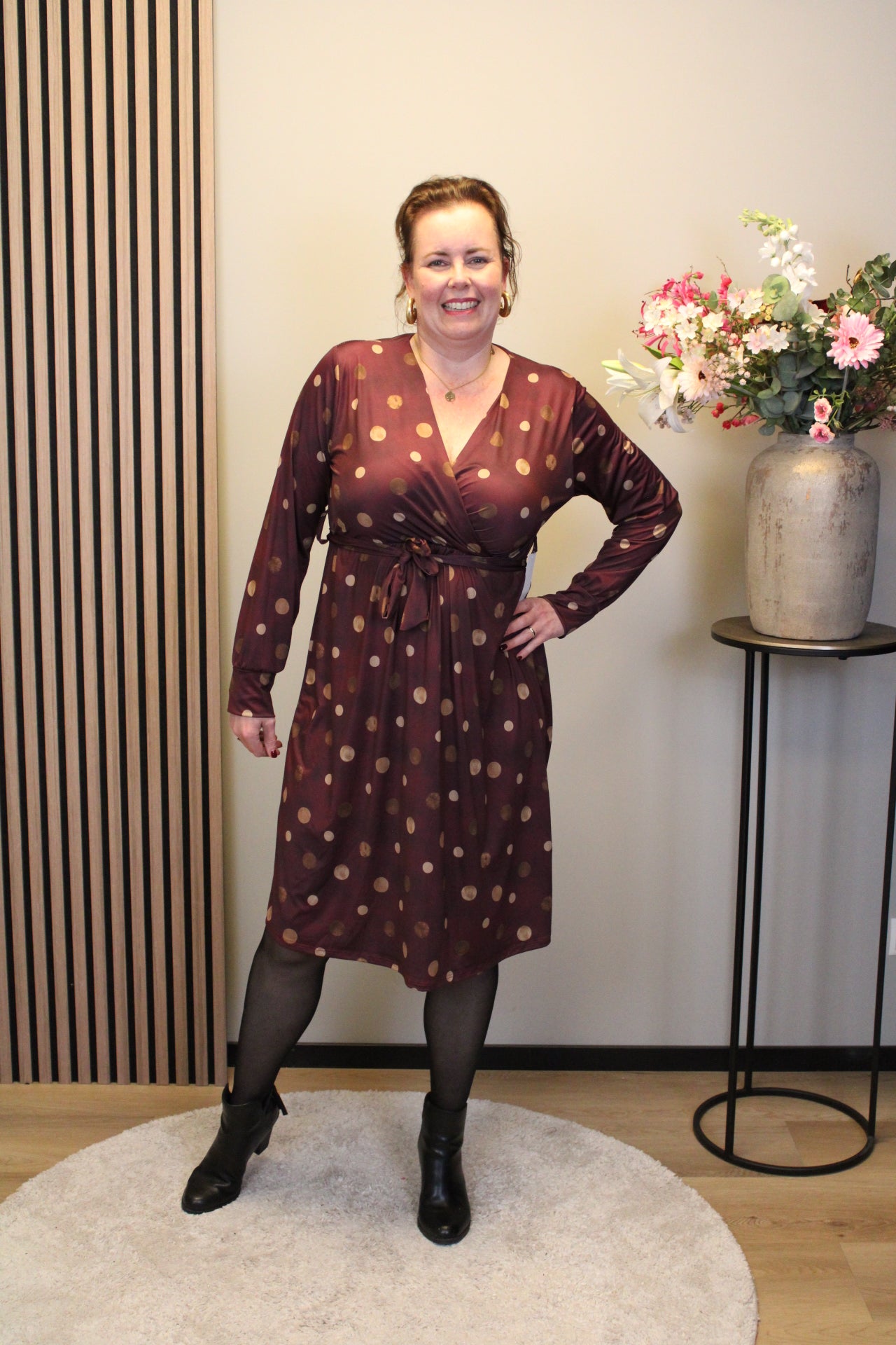 Tess | Jurk roze kort 46 t/m 50