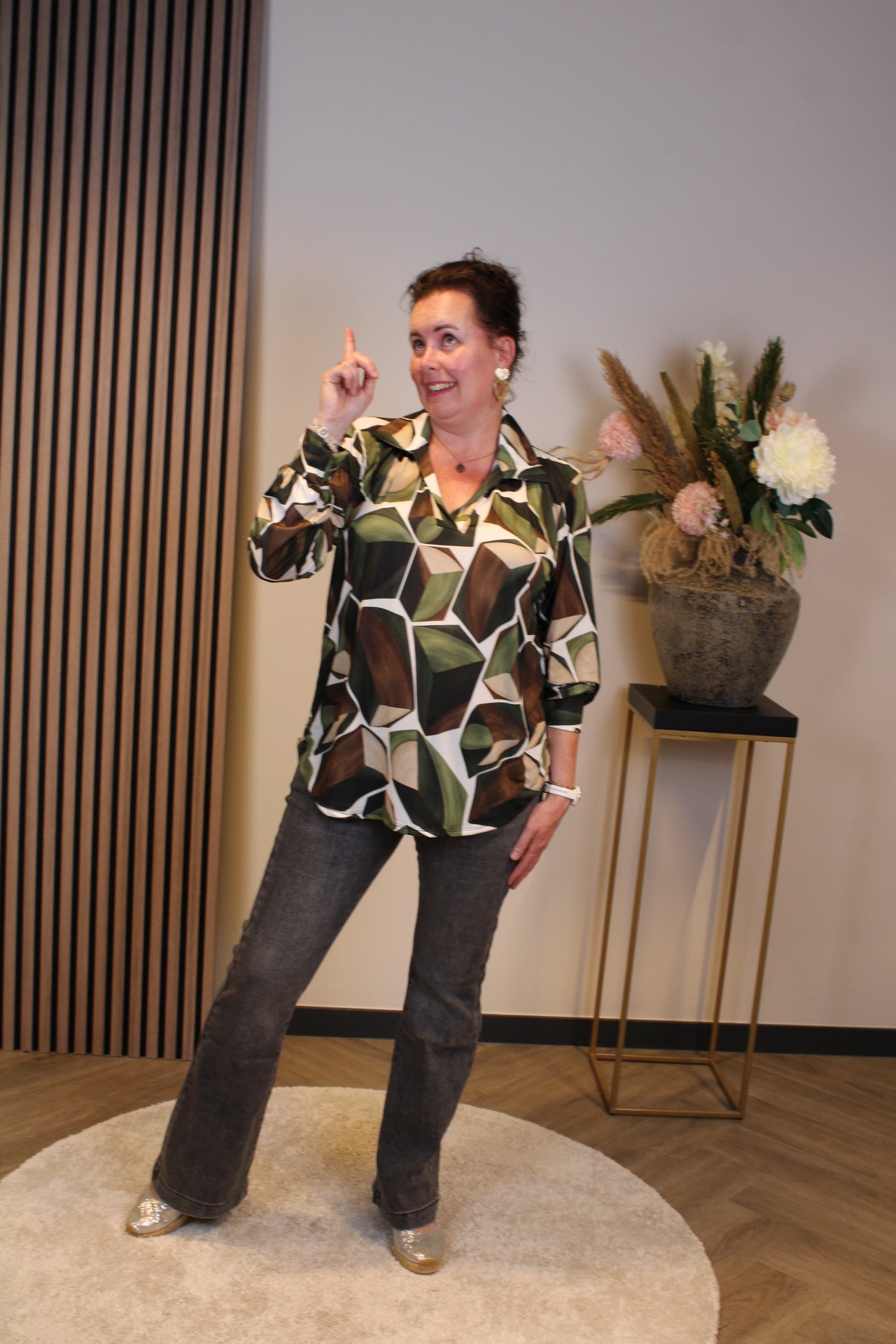 Lana | Blouse met kraagje 38 t/m 48