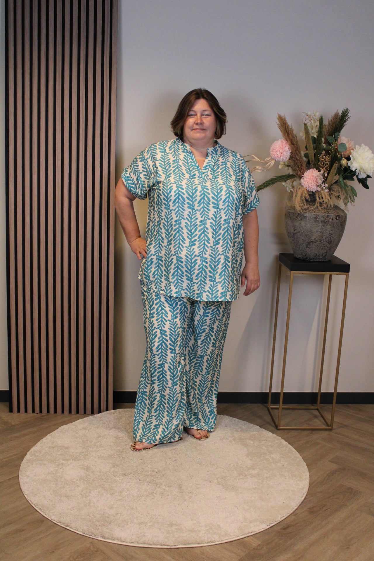 Wendy | Broek aqua viscose