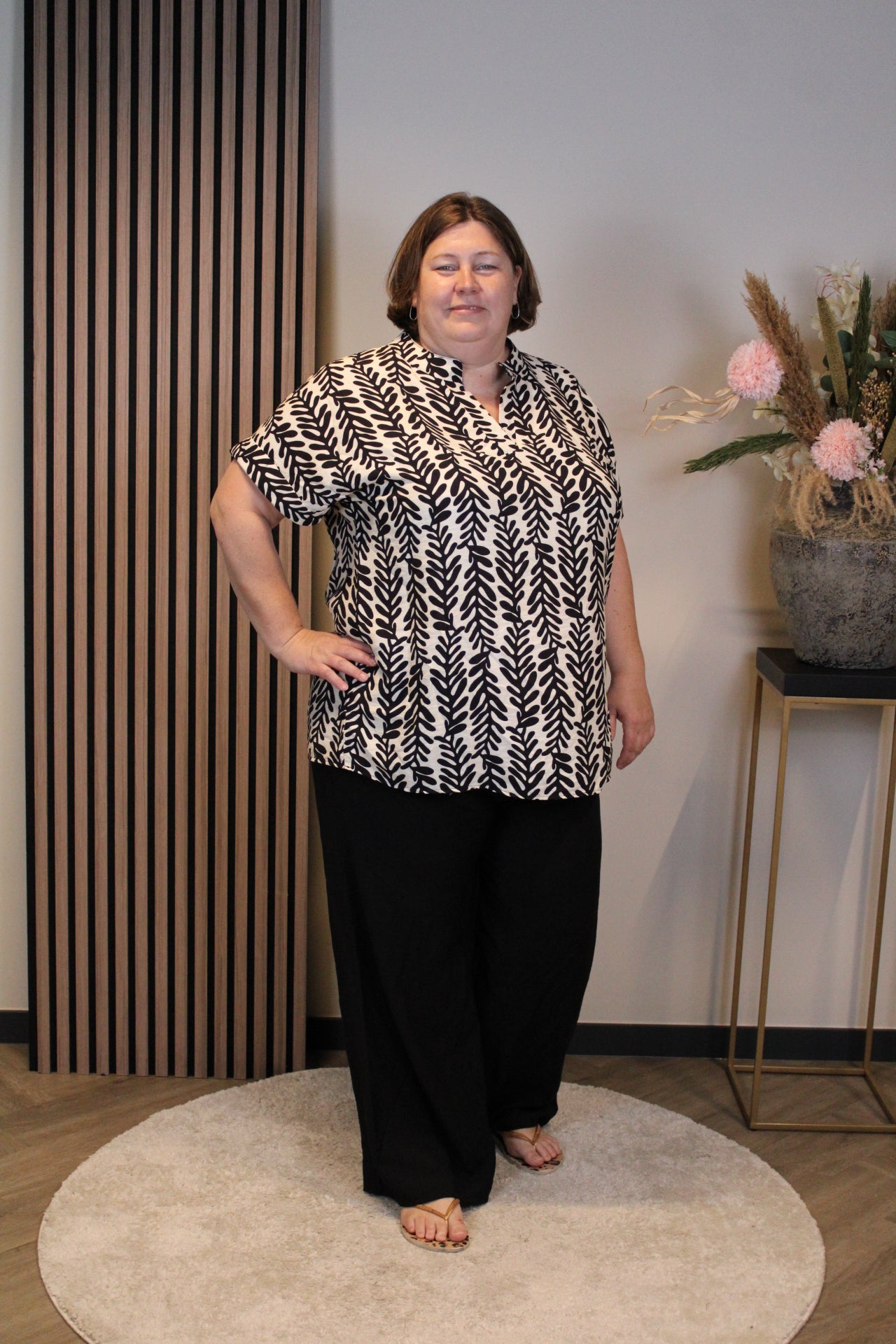 Eva | Top zwart viscose