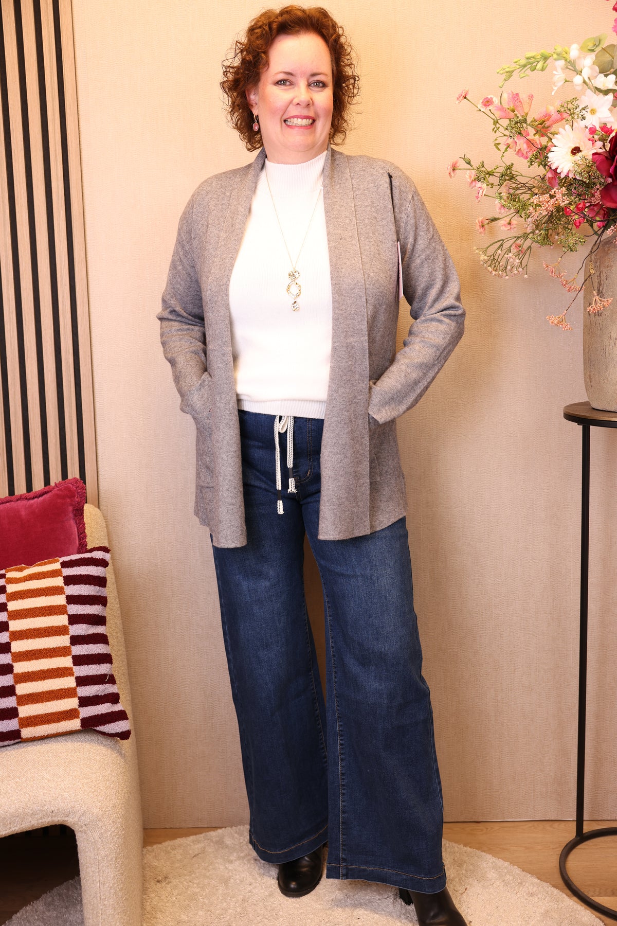 Livia | Vest grijs