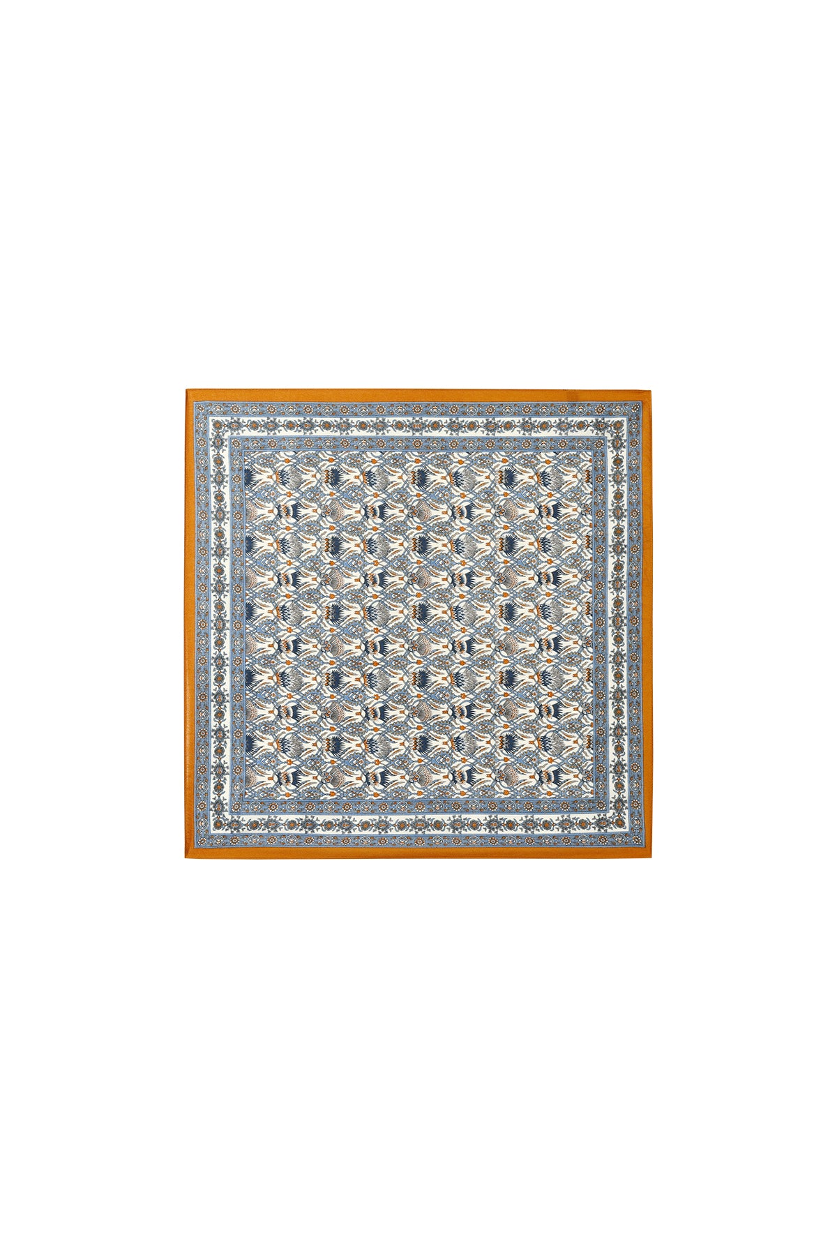 Fleur | Sjaal blauw/oranje
