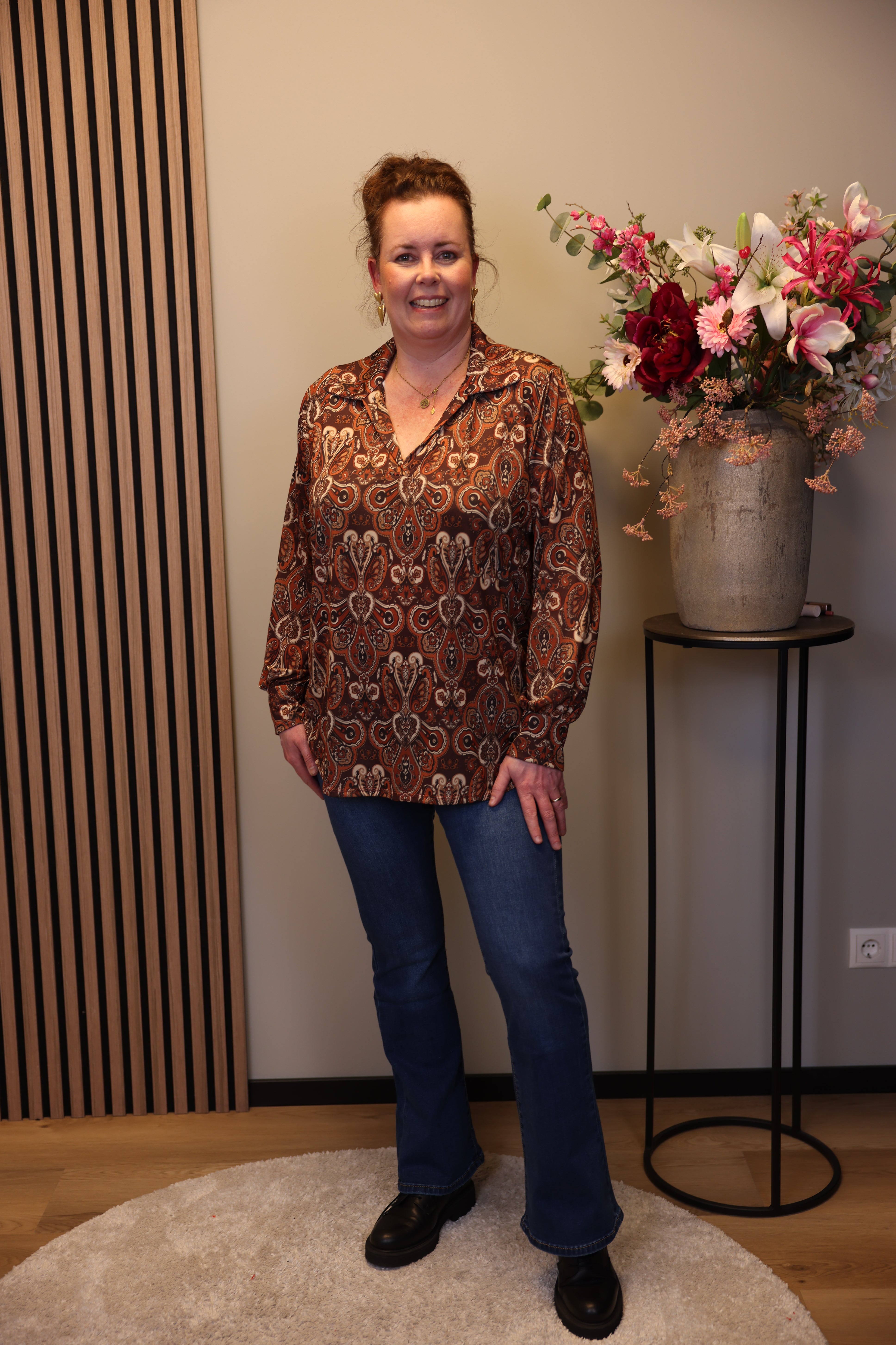 Demi | Flared Jeans blauw 40 - 50