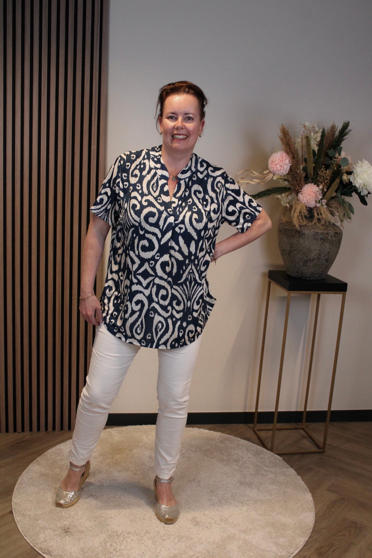 Anna | Blouse korte mouw 38 t/m 48