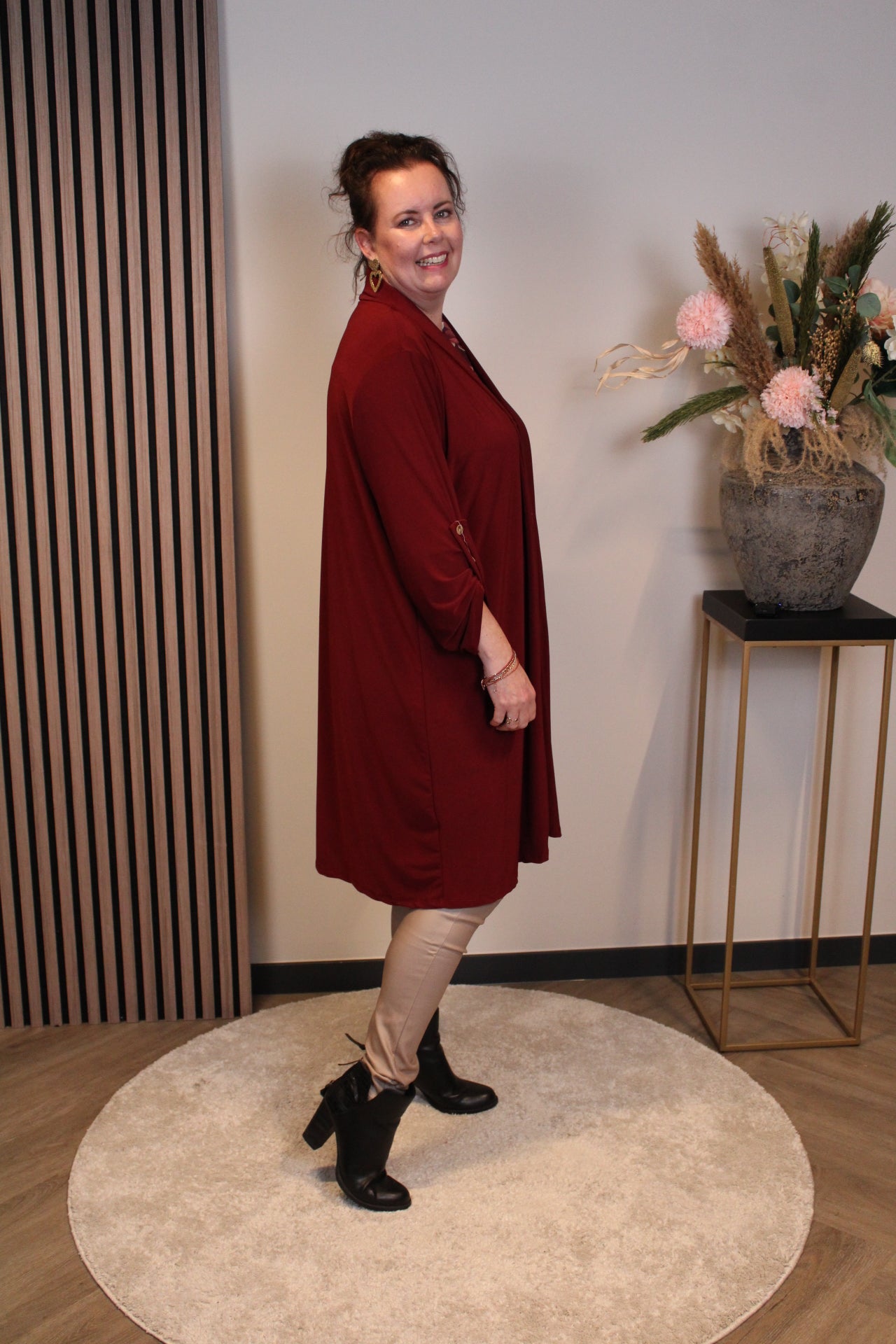 Evi | Dun vestje bordeaux 38 t/m 48