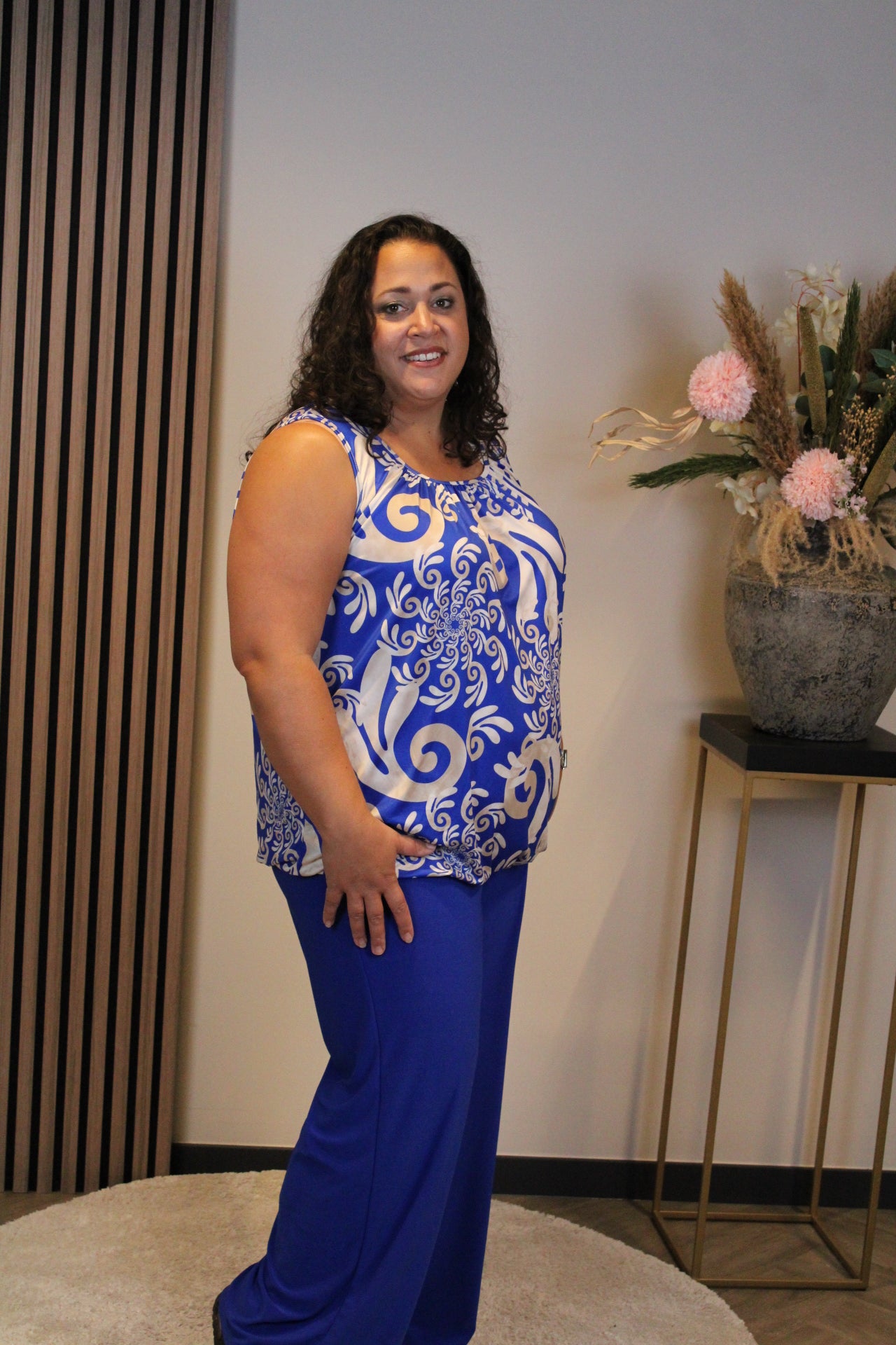 Sam | Top blauw 48 t/m 52