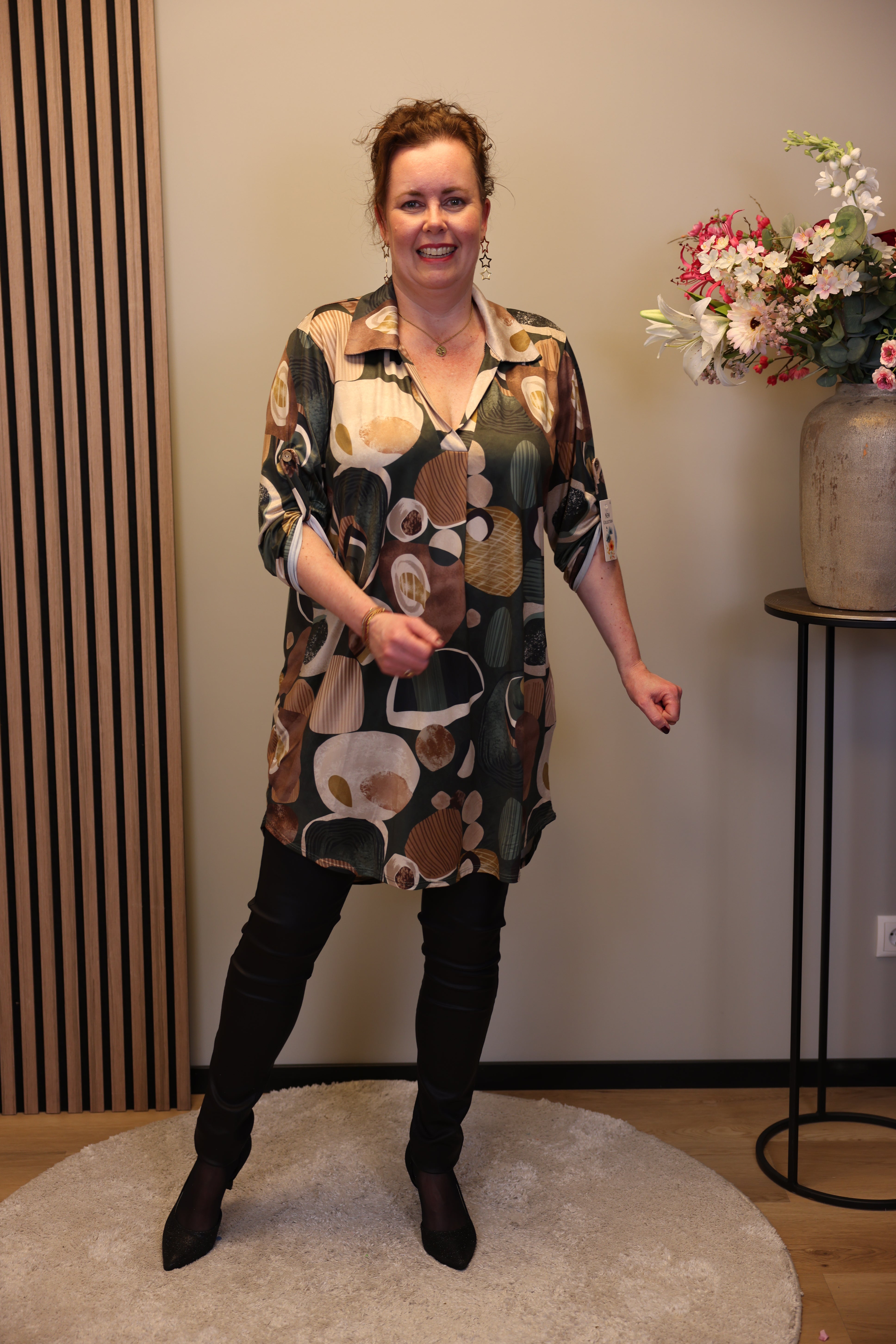 Danique | tuniek groen met kraagje 38 t/m 48