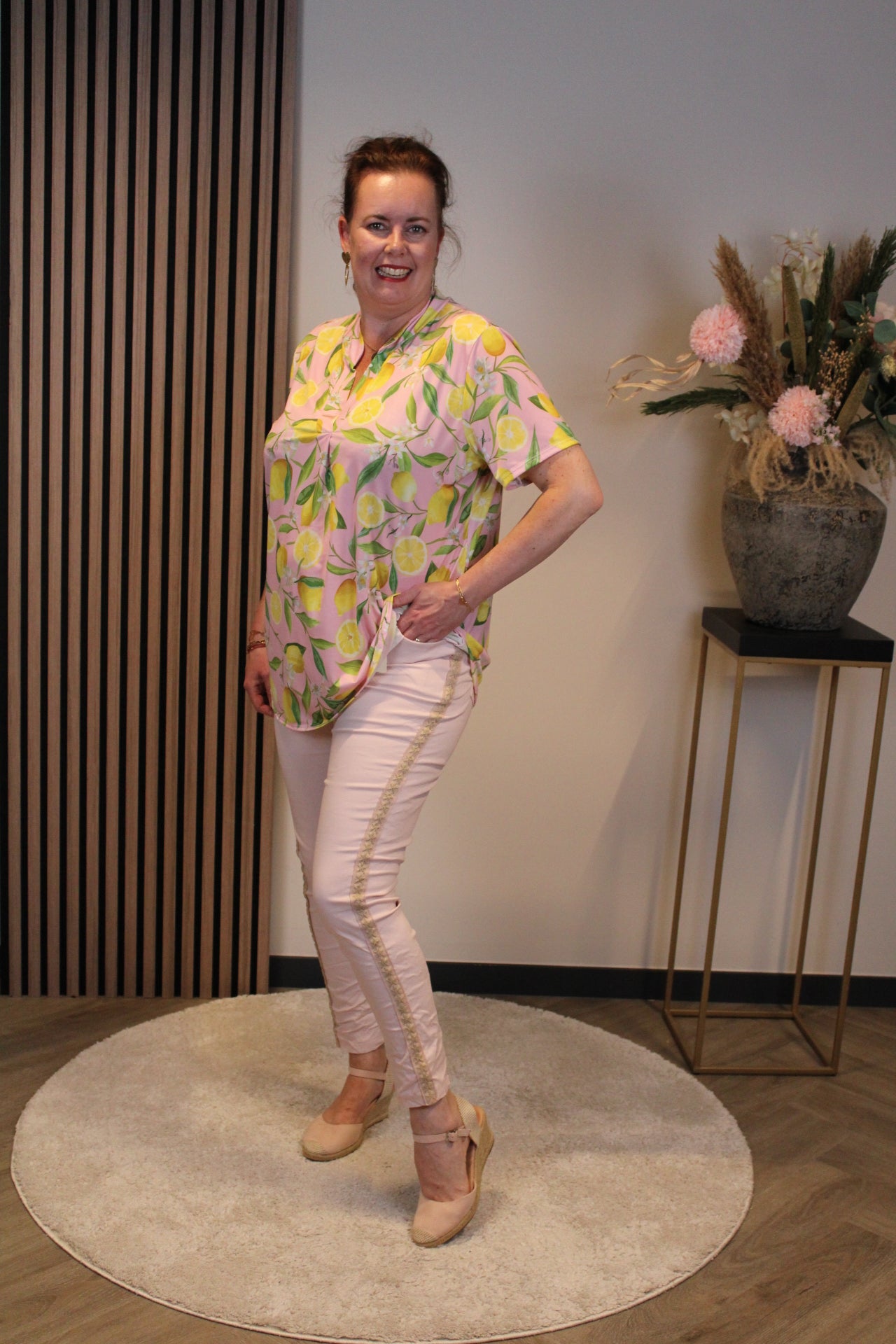 Celine | Broek lang roze 38 t/m 48