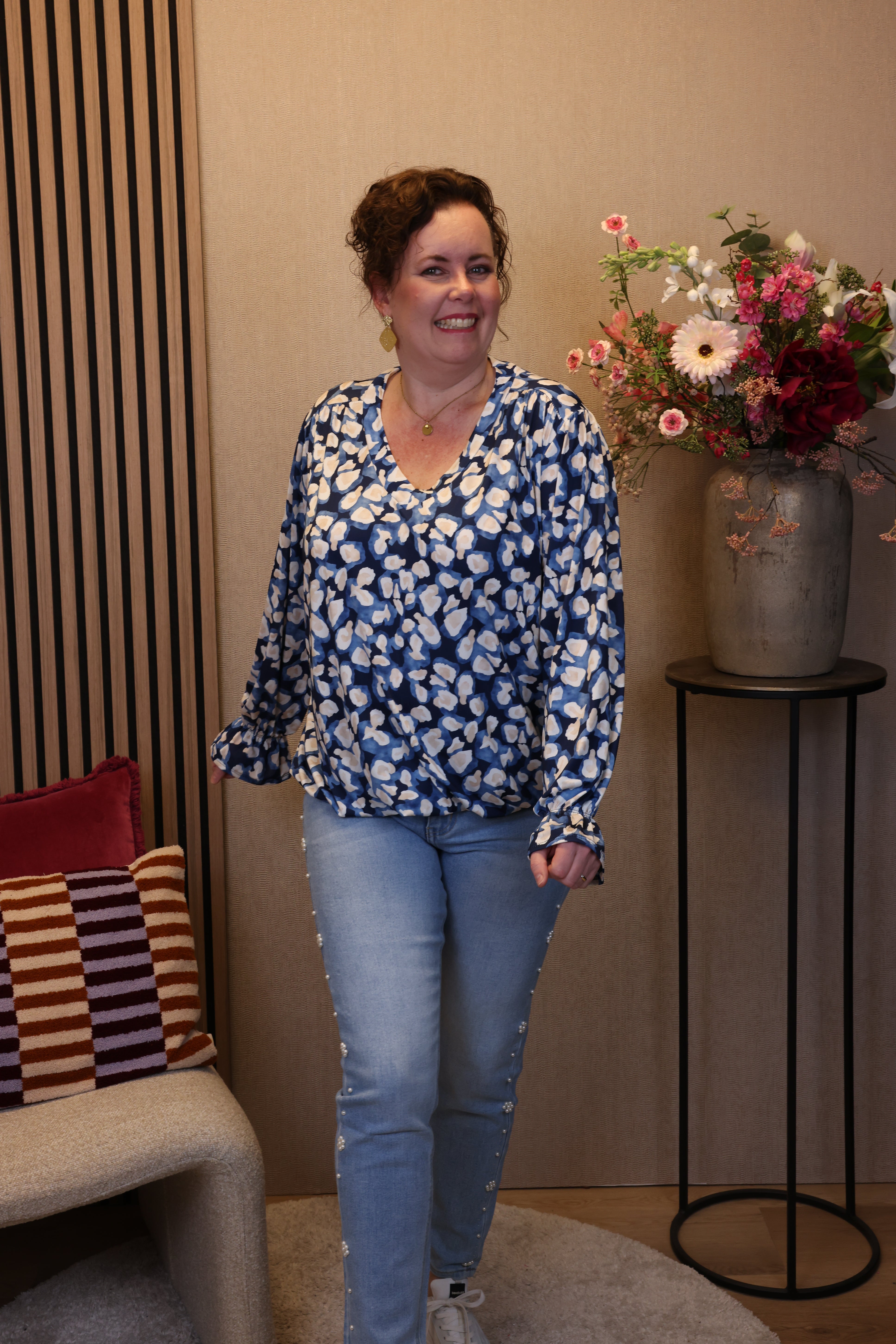 Evi | Ballon top blauw