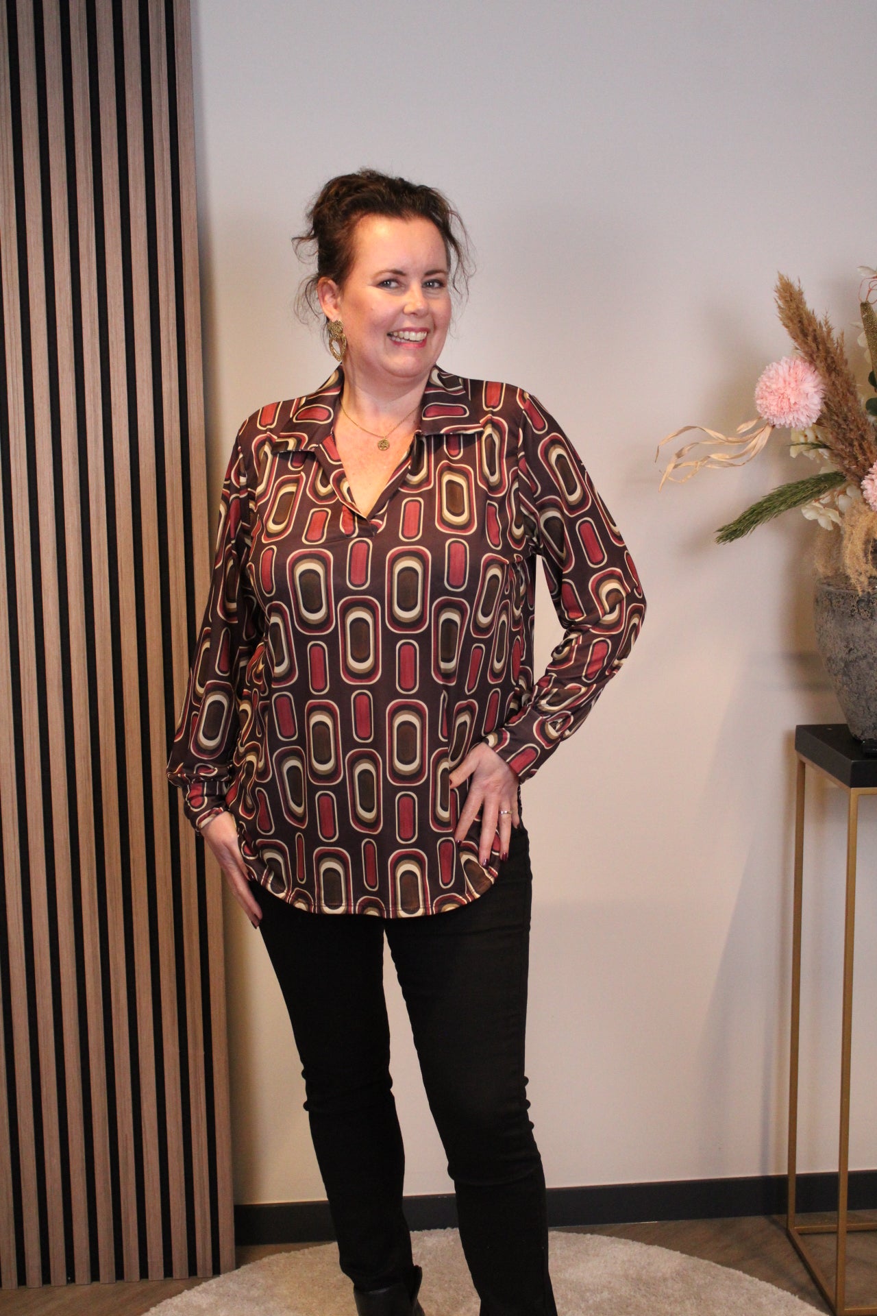 Chloe | Blouse roze met knoopjes